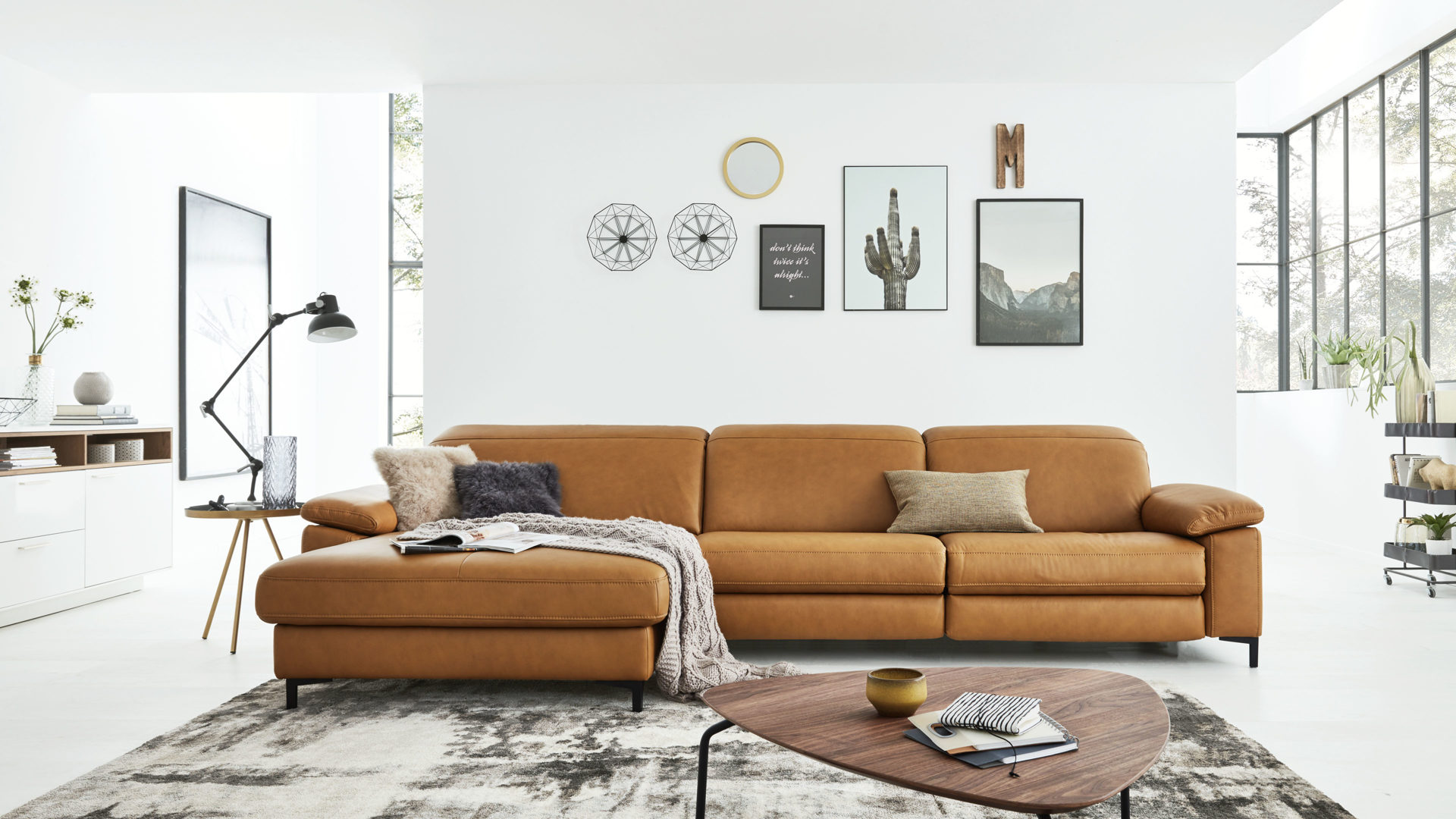 interliving sofa serie 4054 – ecksofa, kurkumafarbenes longlife