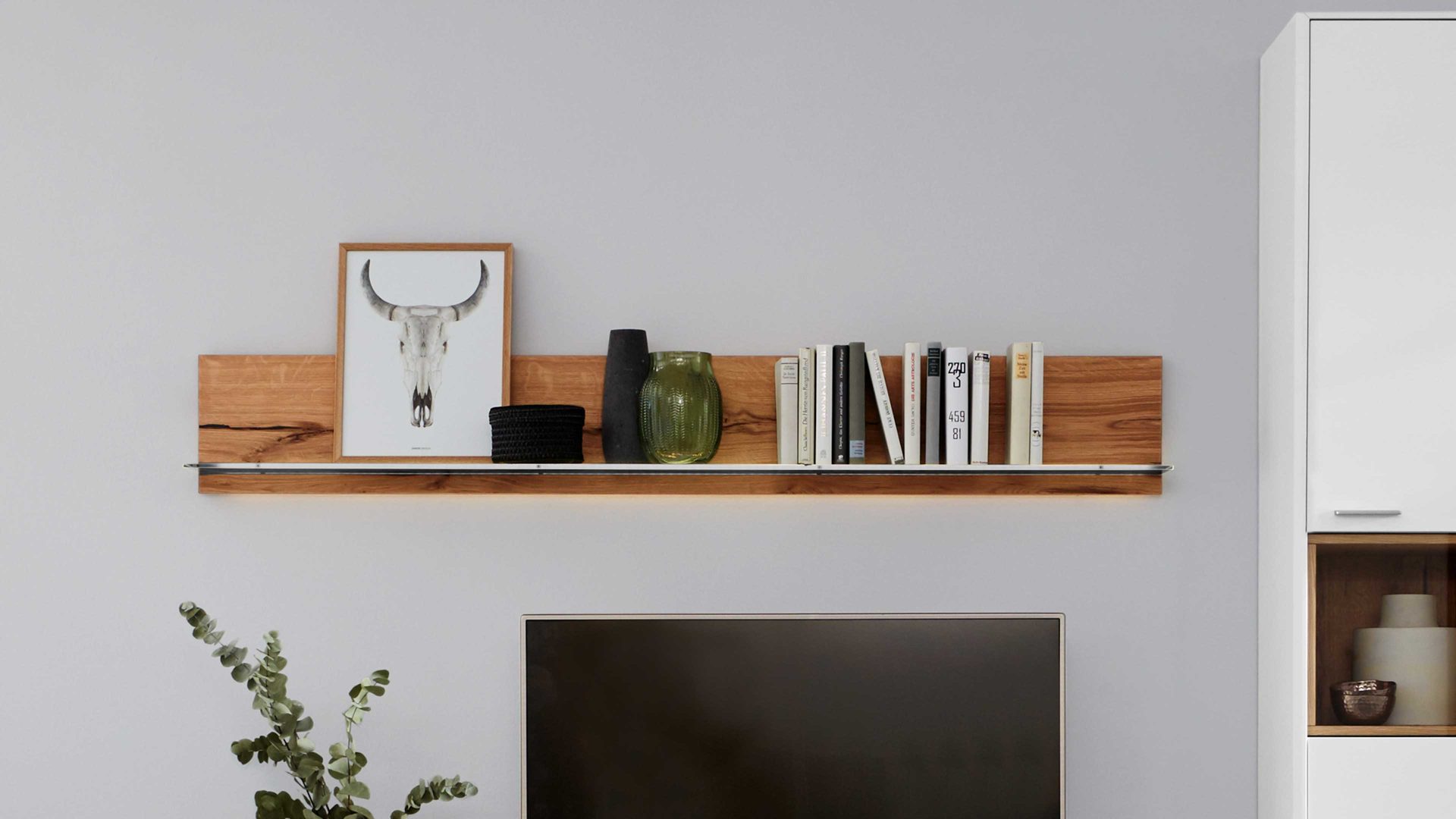 interliving wohnzimmer serie 2102 - wandregal 617, asteiche