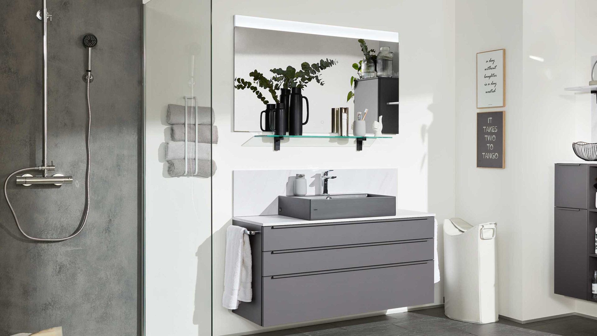 interliving bad serie 7334 – kombination mittelachse, schiefergraues