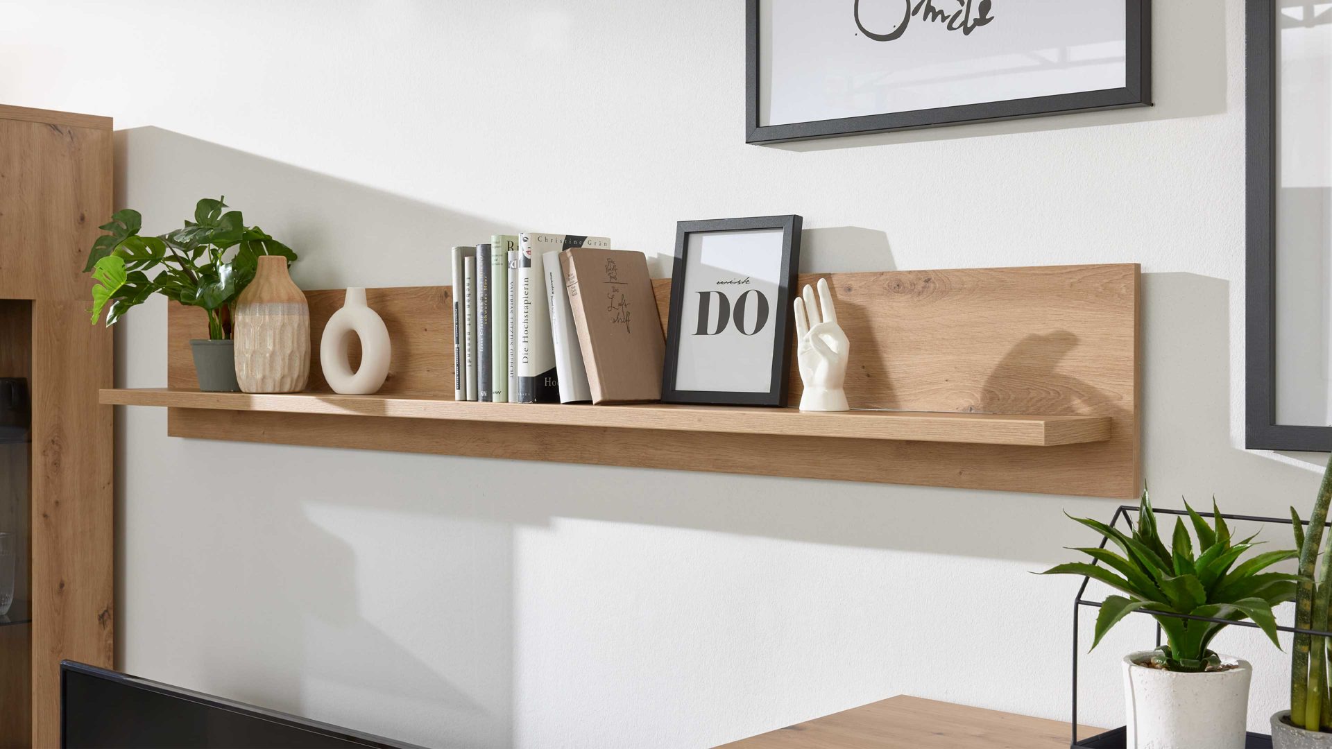 interliving wohnzimmer serie 2110 - wandregal paz.120, naturbuche