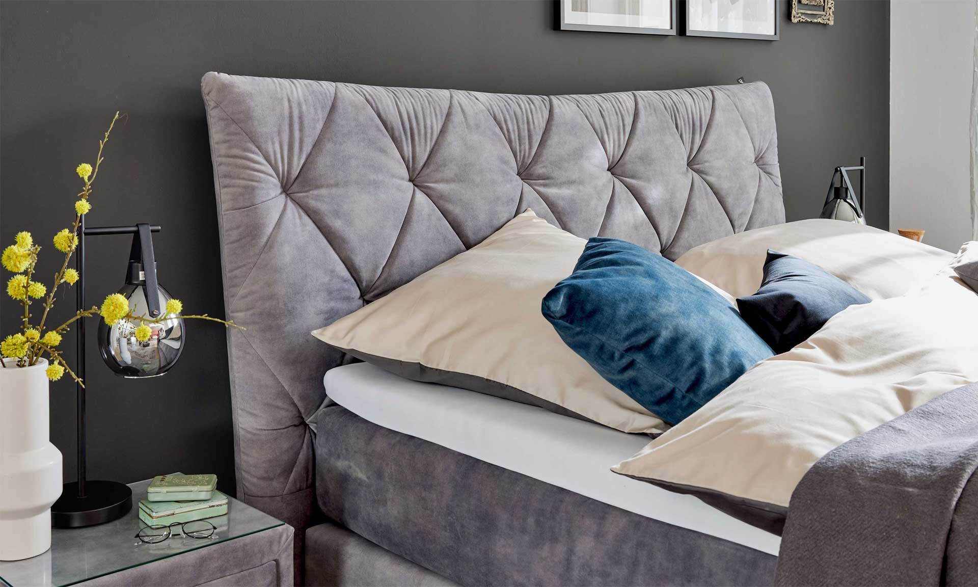 IL1420 Auri silver Boxspringbett Kopfteil