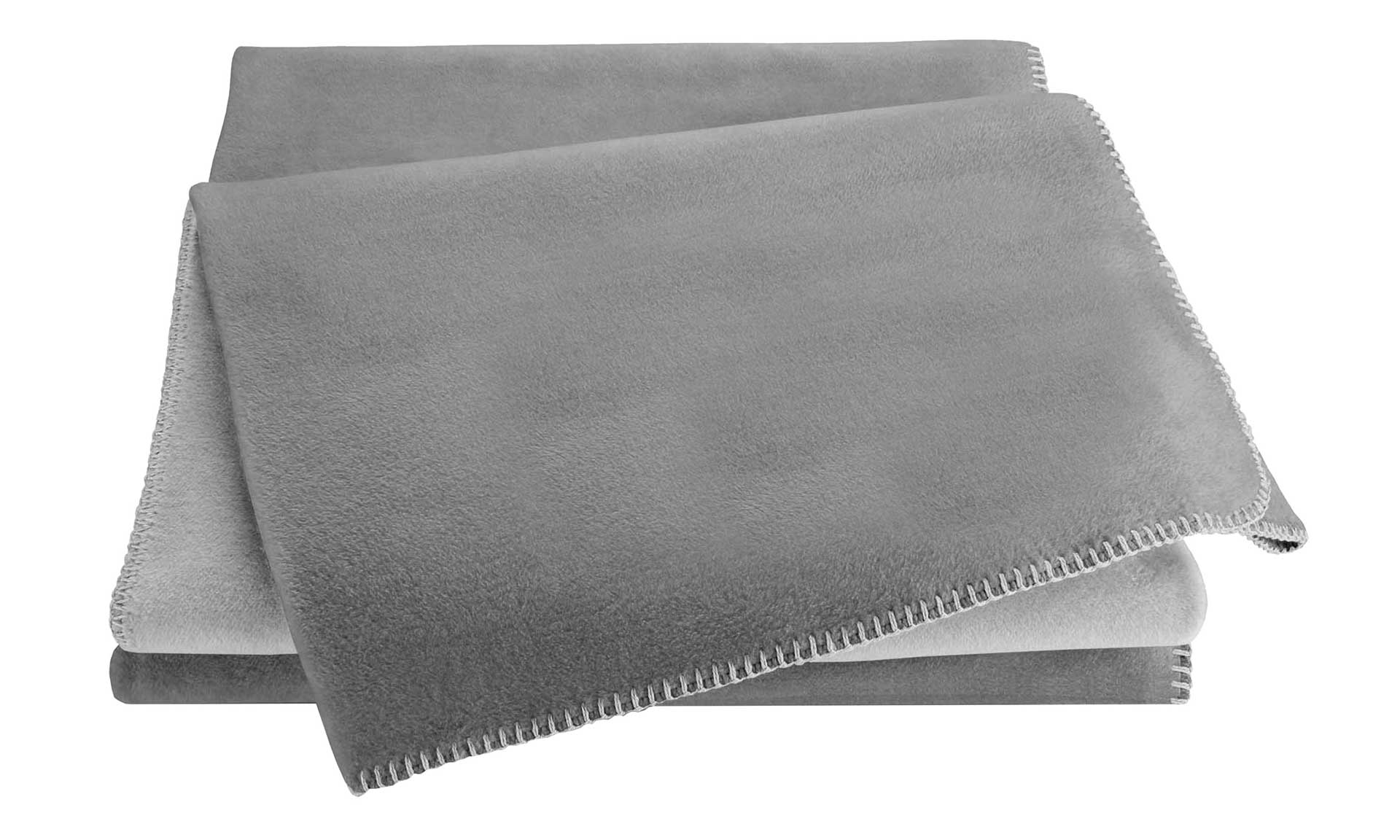 Kuscheldecke zum Wenden in Schiefer und Eisgrau