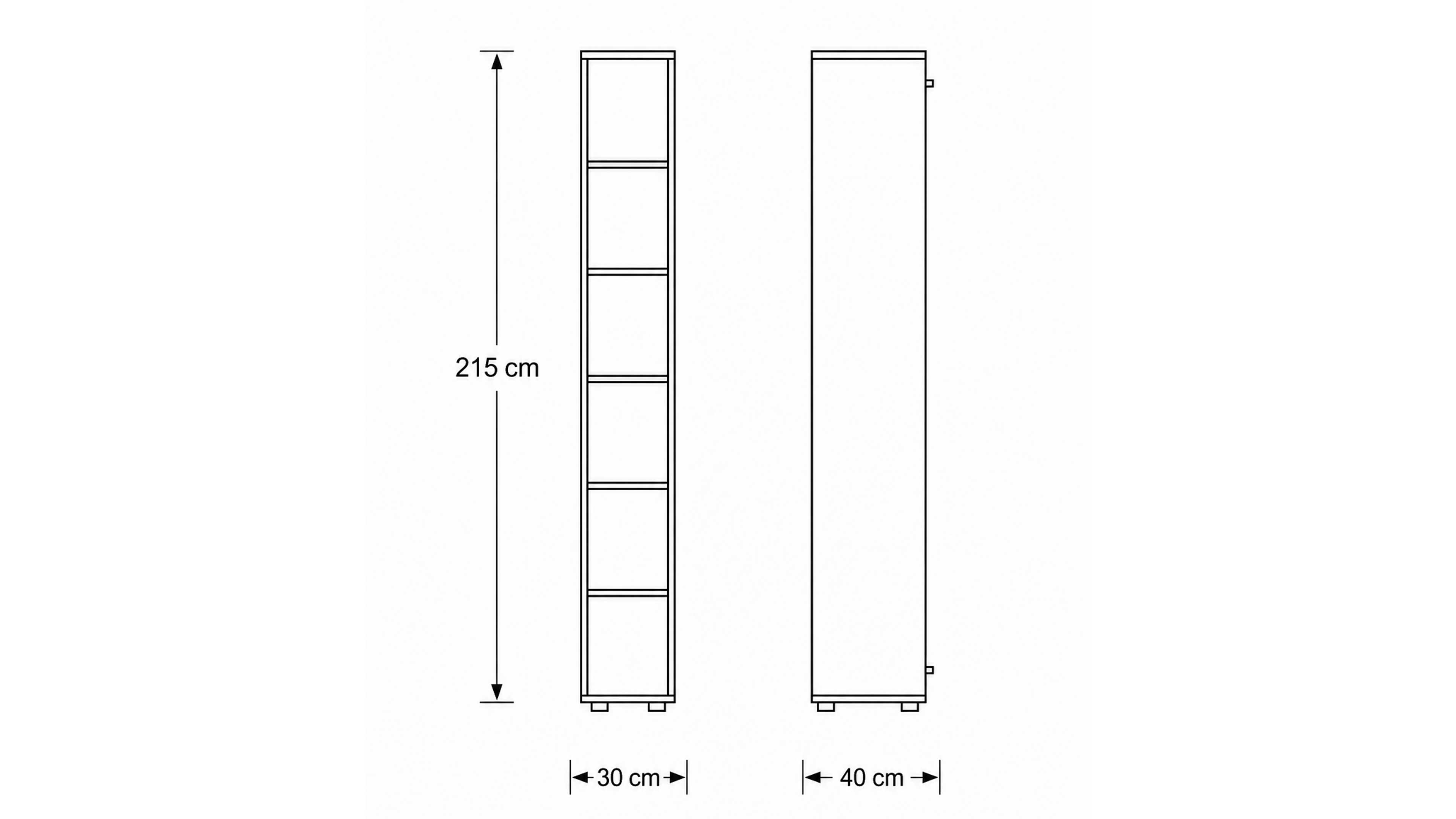 Wohnwand in Grau und Risseiche Dekor mit TV-Lowboard, Regal und Vitrinenschrank für modernen Stauraum