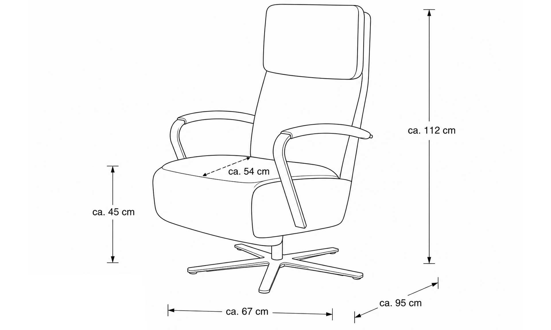 Relaxsessel in Silbergrau mit manuellen Relaxfunktionen