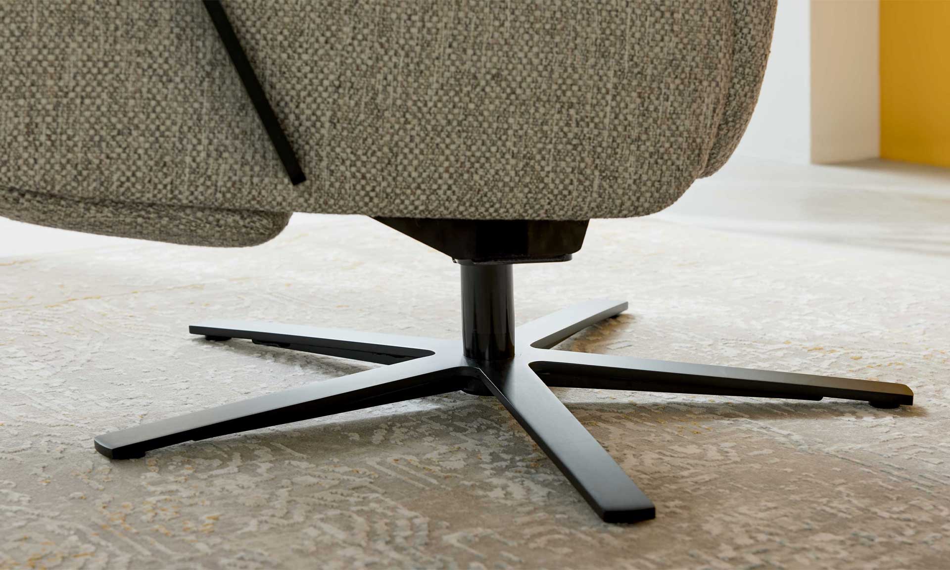 Relaxsessel in Silbergrau mit manuellen Relaxfunktionen