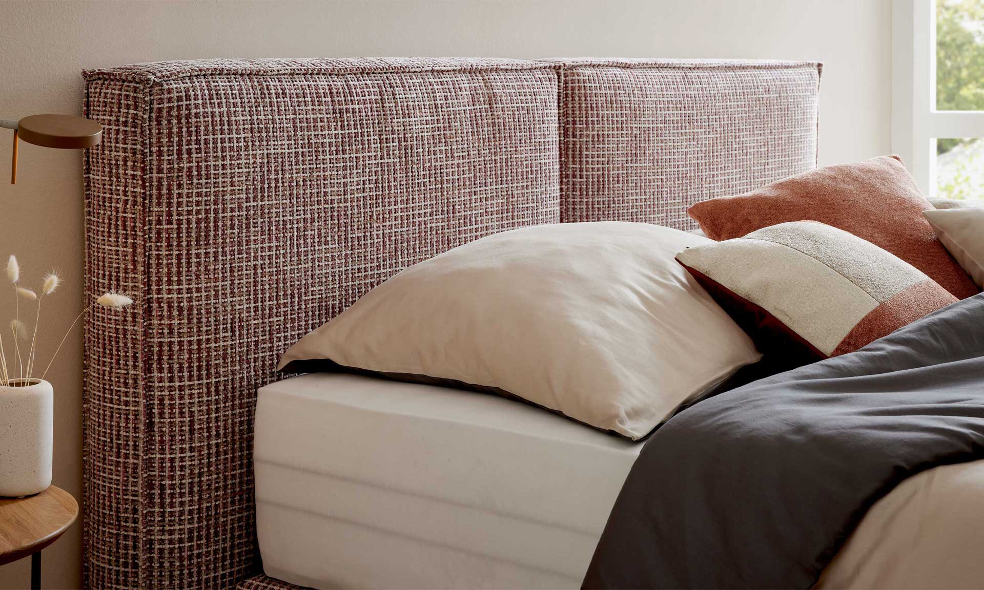 Boxspringbett in Magnolia, 180 x 200 cm