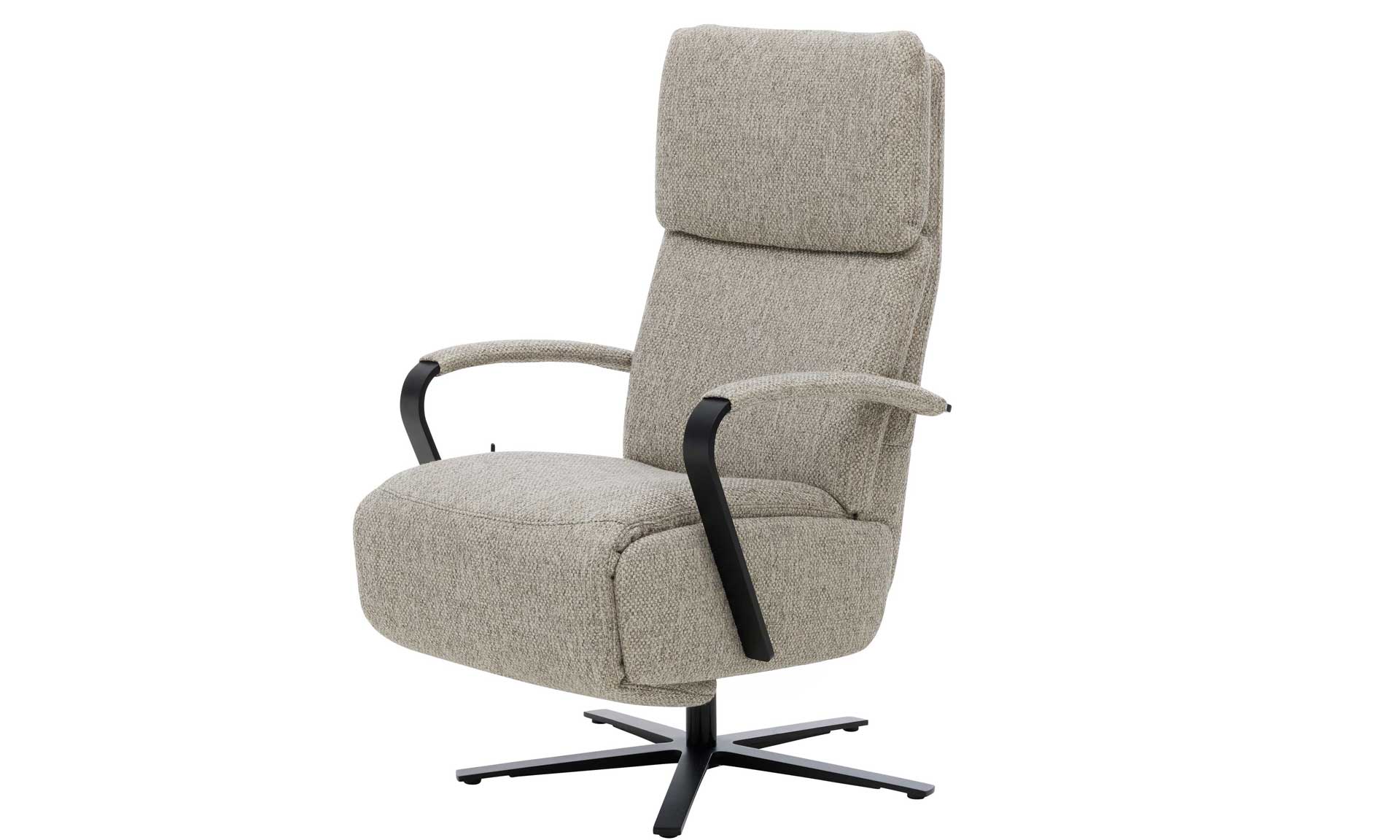 Relaxsessel in Silbergrau mit manuellen Relaxfunktionen