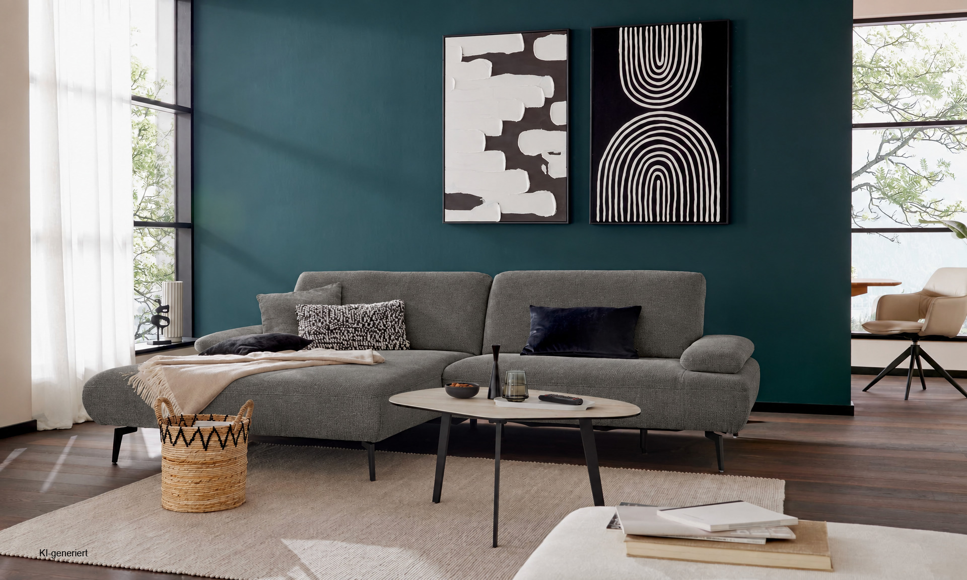 IL4306 Cyber anthrazit Ecksofa links ohne Funktionen