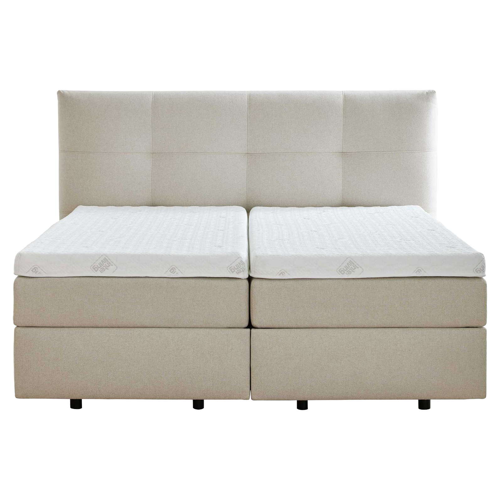 IL1421 Boxspringbett Stoff Kolga linen frontaler Freisteller