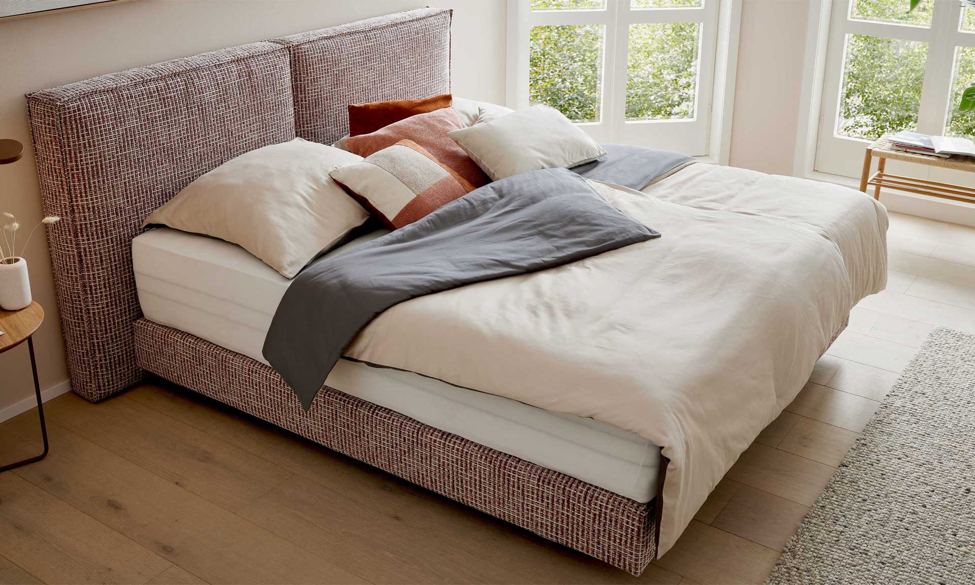 Boxspringbett in Magnolia, 180 x 200 cm