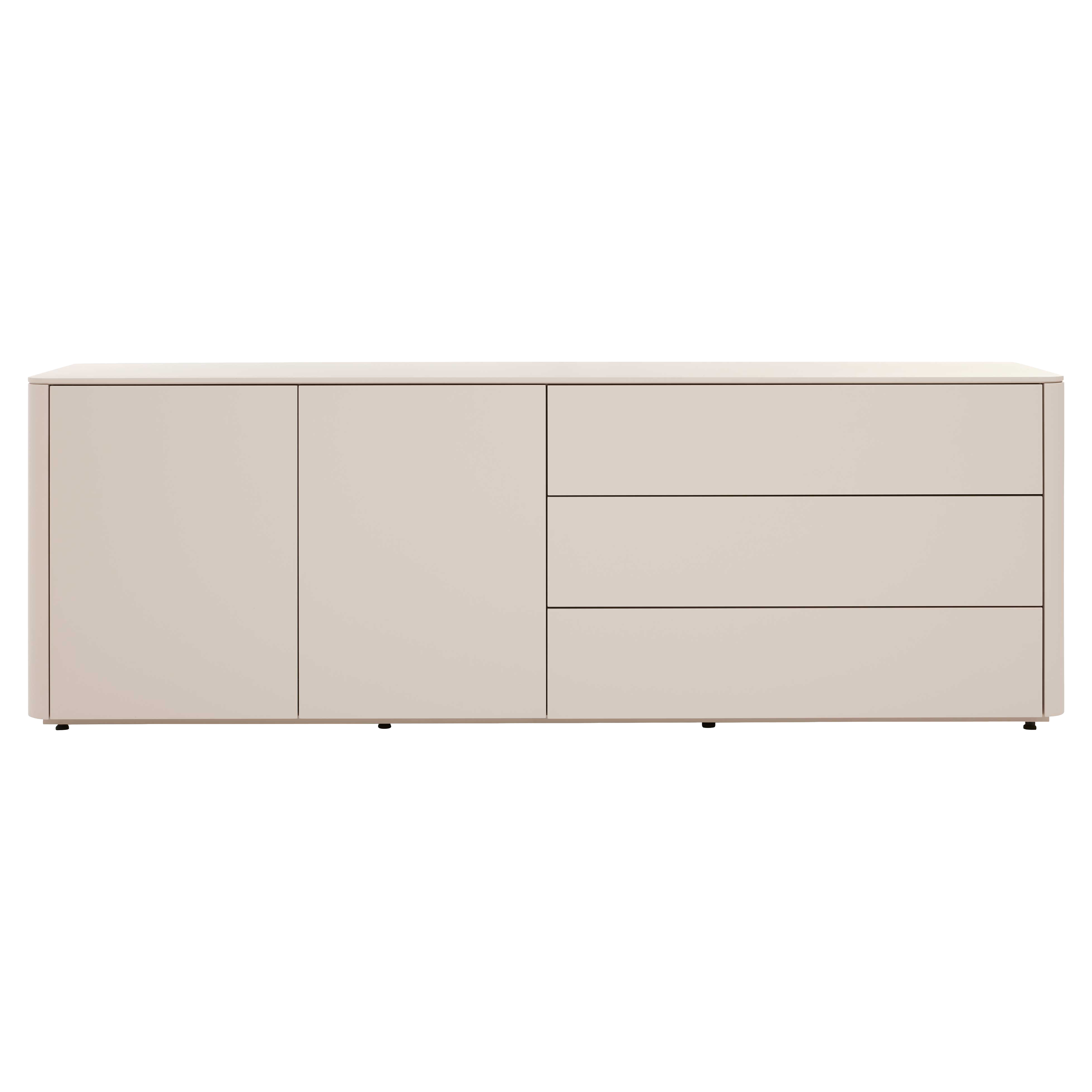 Modernes Sideboard in Weiß mit grifflosen Fronten