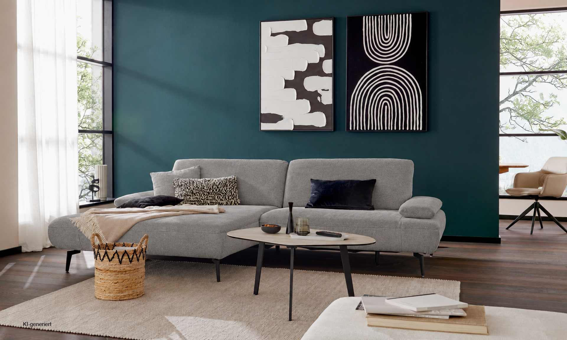 IL4306 Cyber grey Ecksofa links ohne Funktionen