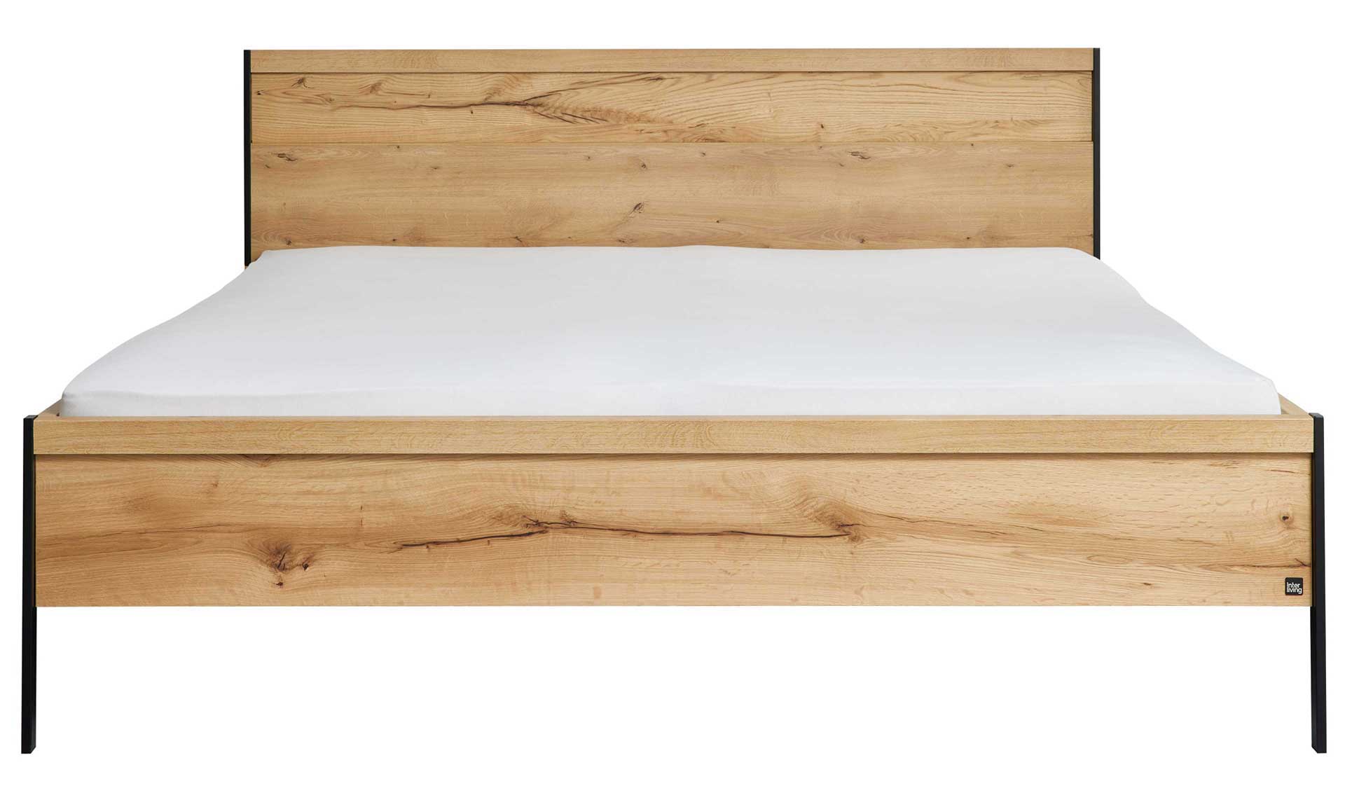 Komplettes Schlafzimmer in Beige-Grau mit heller Eiche