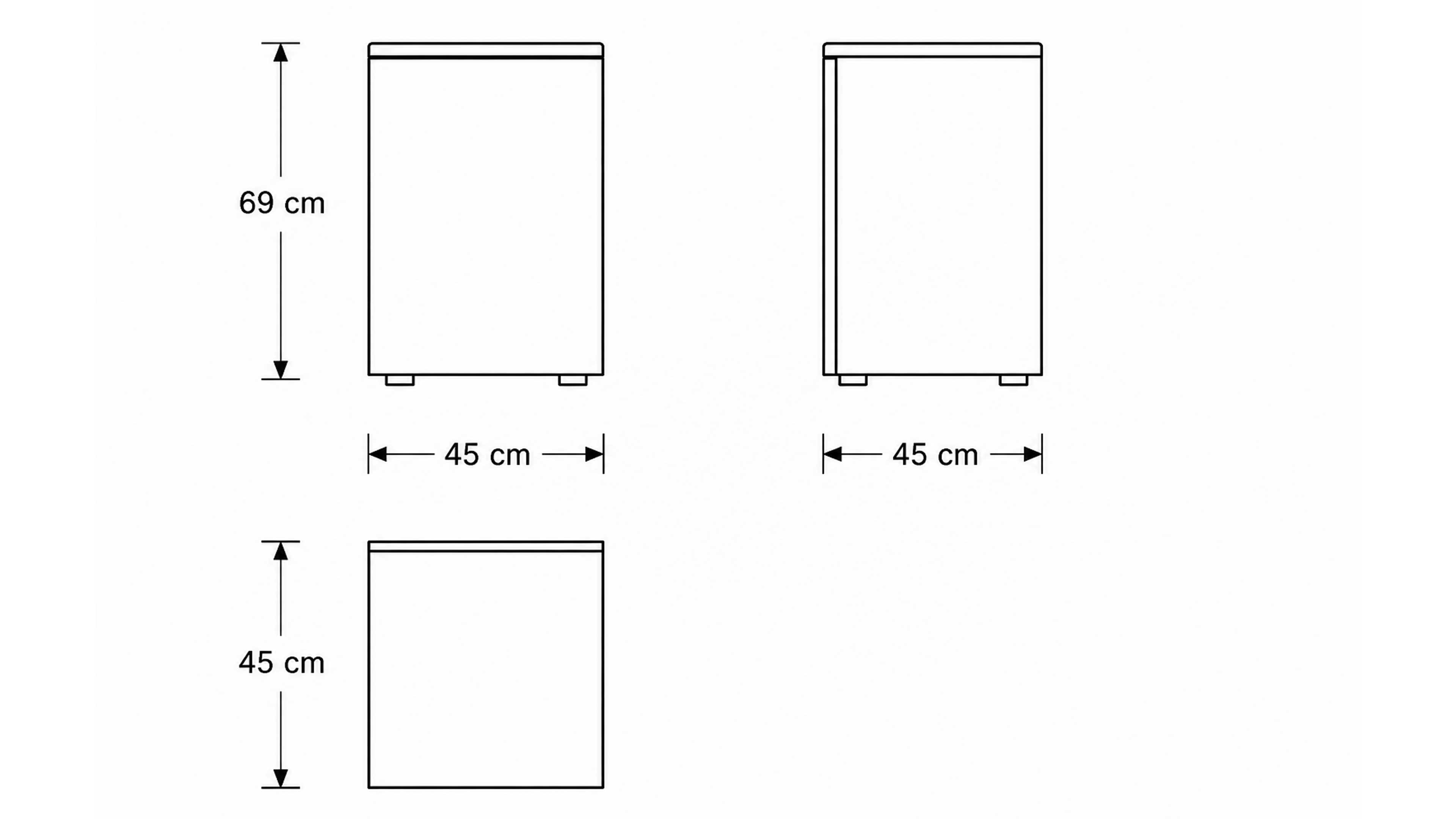 Sideboard in Grau mit Schubladen, Türen und offenem Medienfach für stilvollen Stauraum im Wohnzimmer