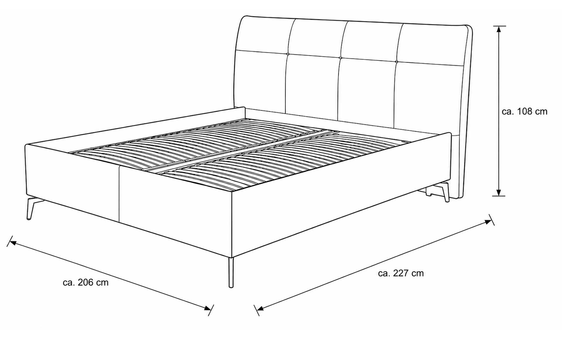 IL1423 Polsterbett Skizze
