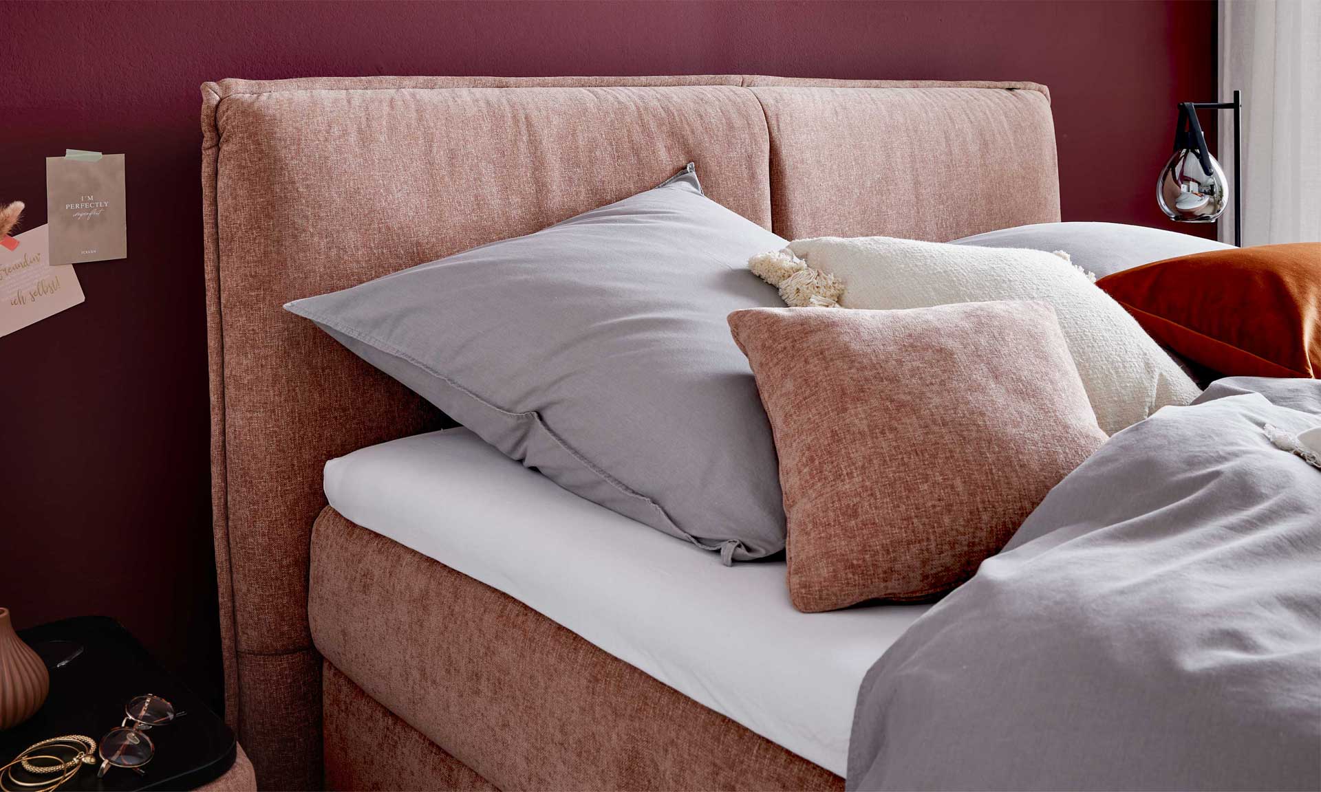 IL1420 Toni siena Boxspringbett Kopfteil