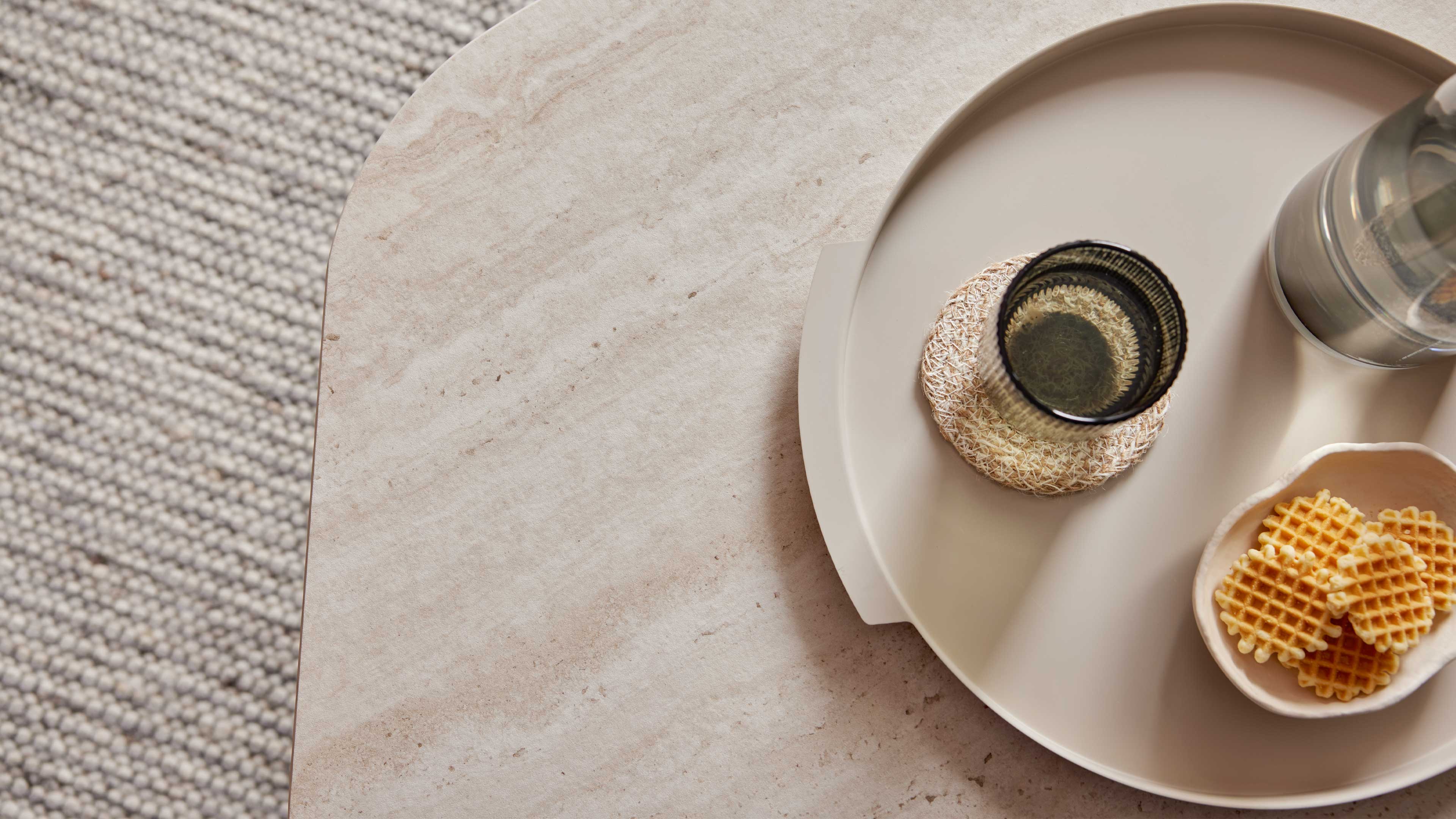 Beistelltisch Couchtisch mit Keramikplatte und Stahlgestell
