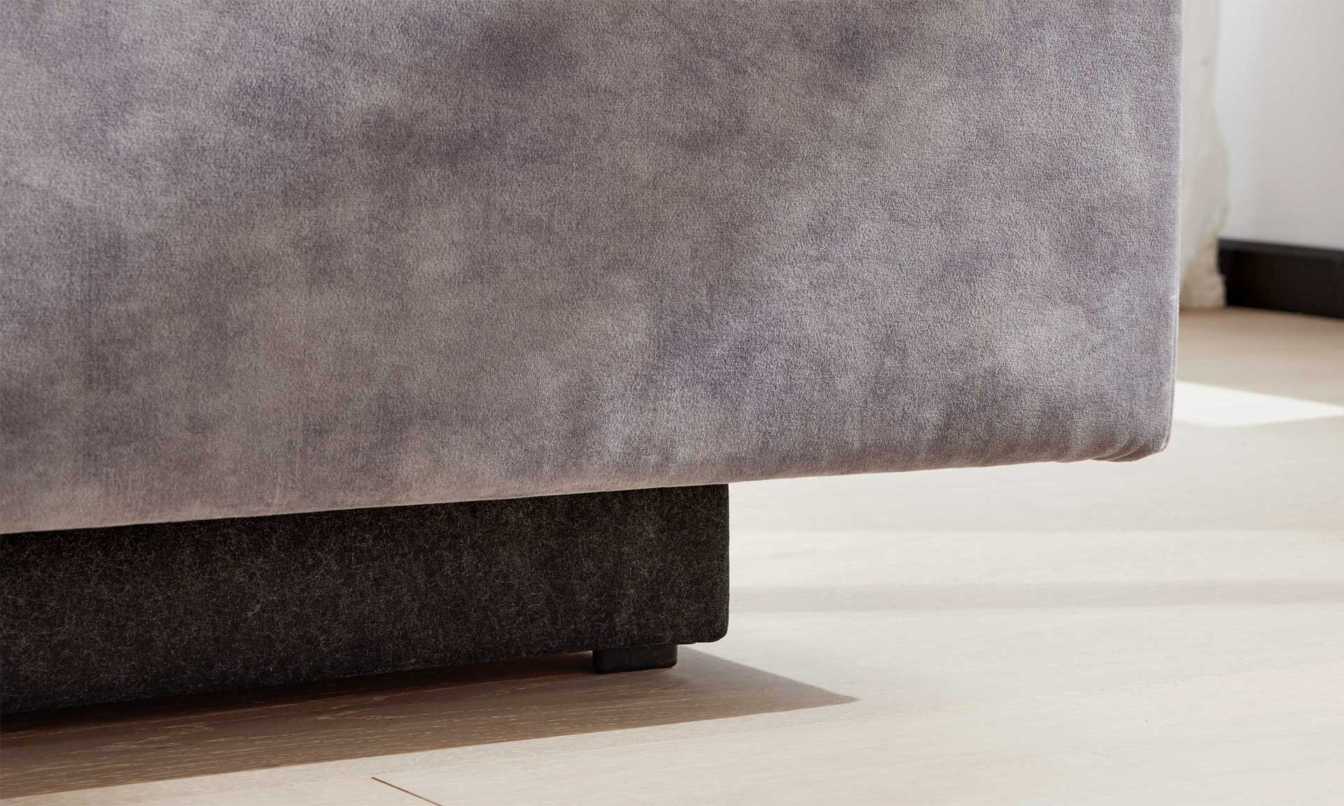 IL1420 Auri silver Boxspringbett Detail schwebende Optik