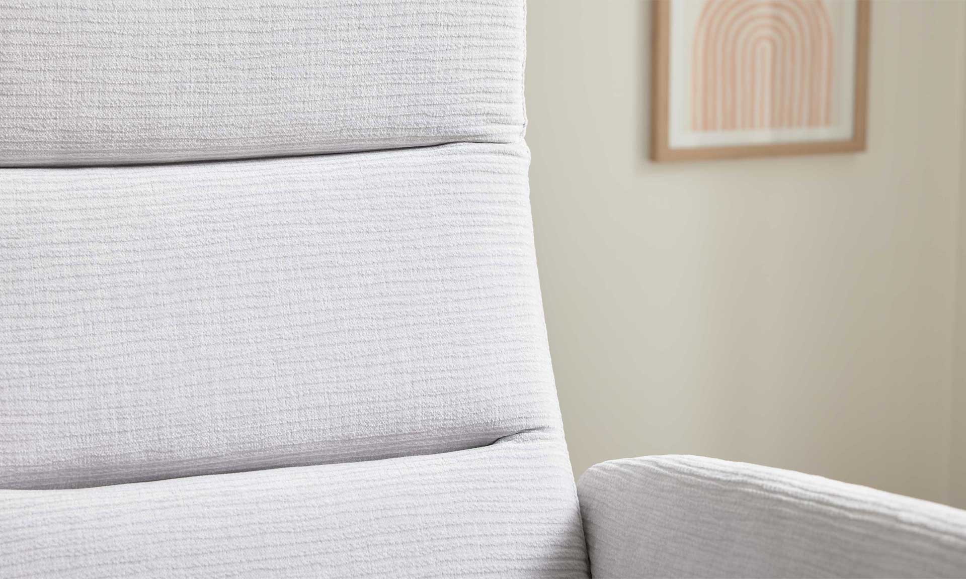 Relaxsessel in silbergrauer Cord-Optik