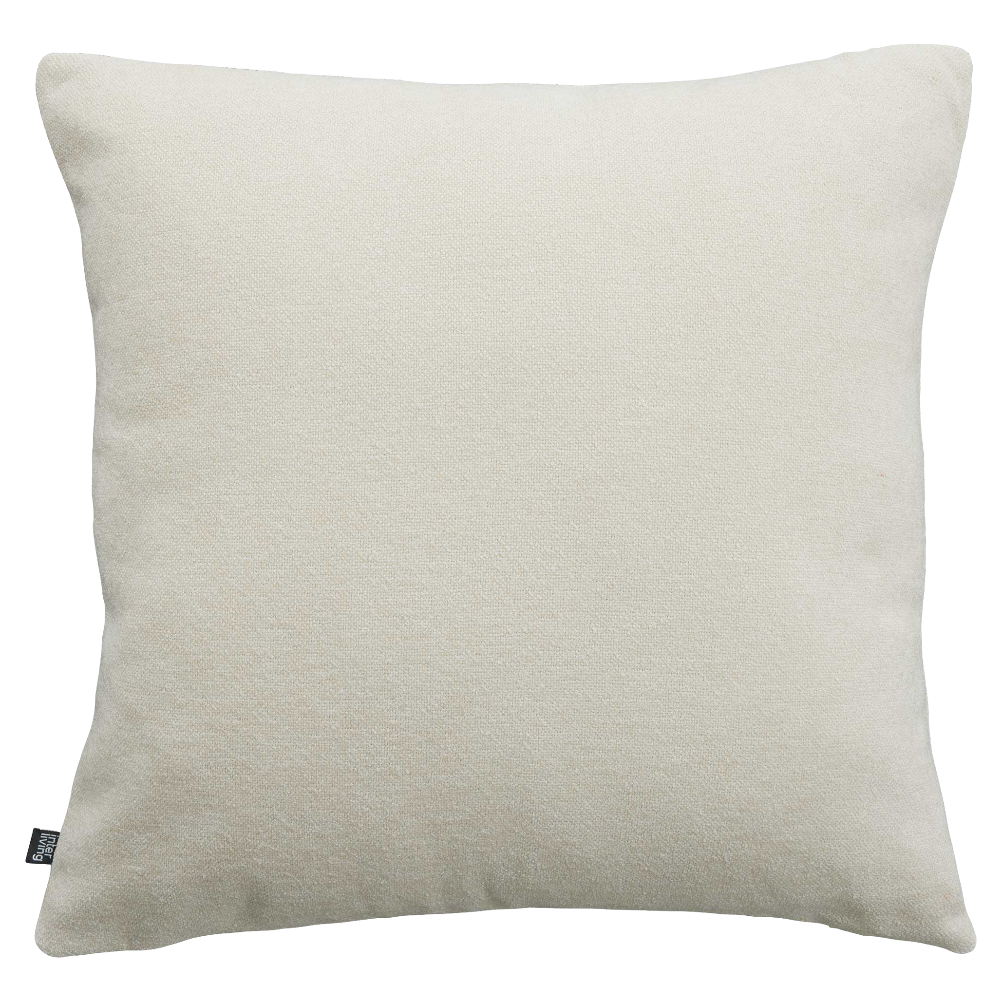 Kissenhülle aus weißer Chenille mit weicher Haptik, ideal als Ergänzung für Sofa oder Sessel