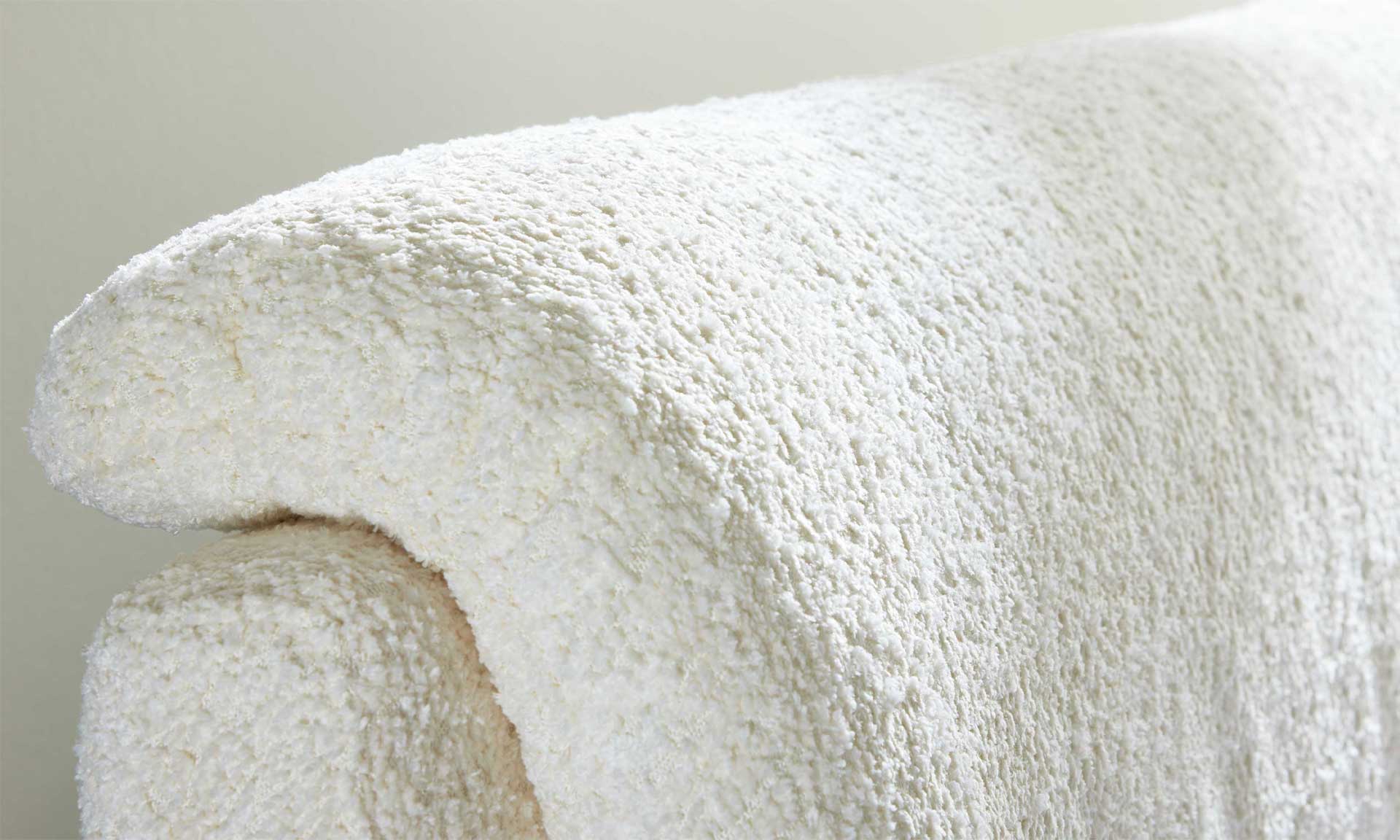 IL1416 Polsterbettgestell Chenille natur Detail Kopfteil