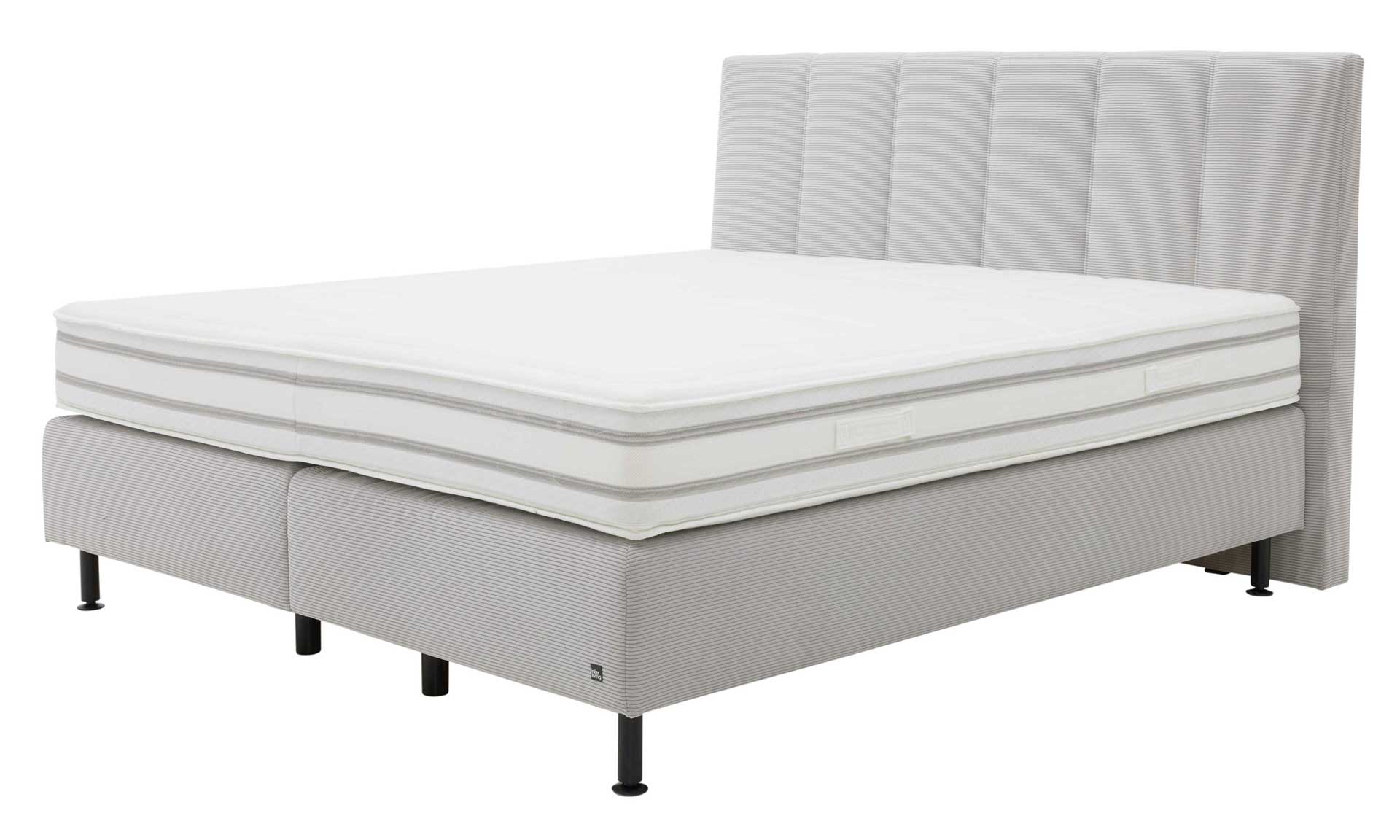 IL1418 Boxspringbett Feincord silver Freisteller