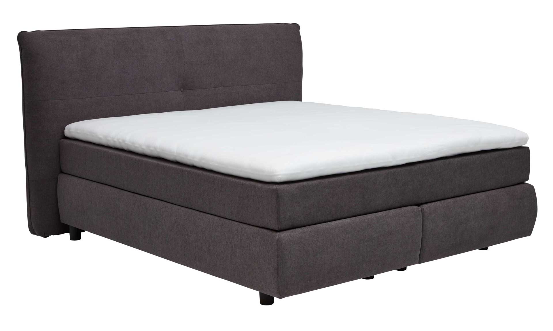 Boxspringbett in Dunkelgrau , 180 x 200 cm