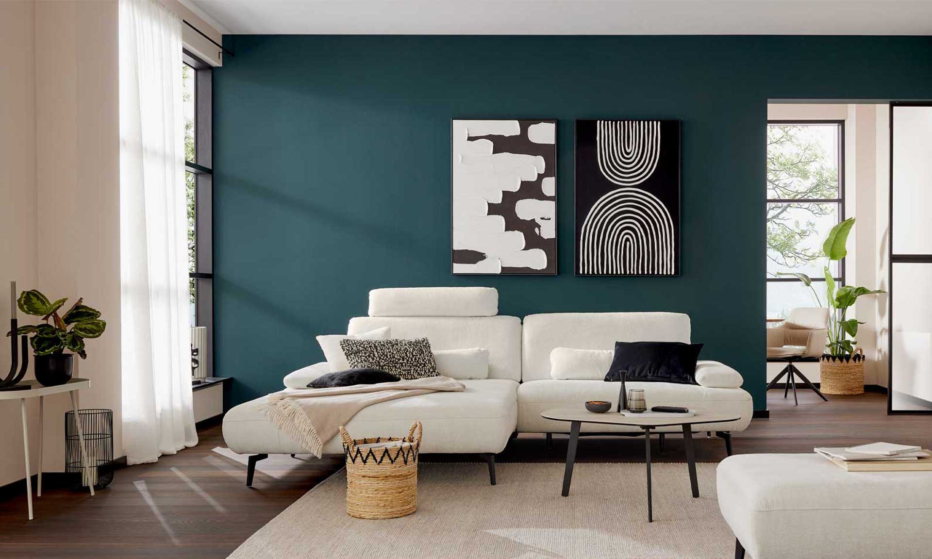 IL4306 Cyber natur Ecksofa links mit Funktionen