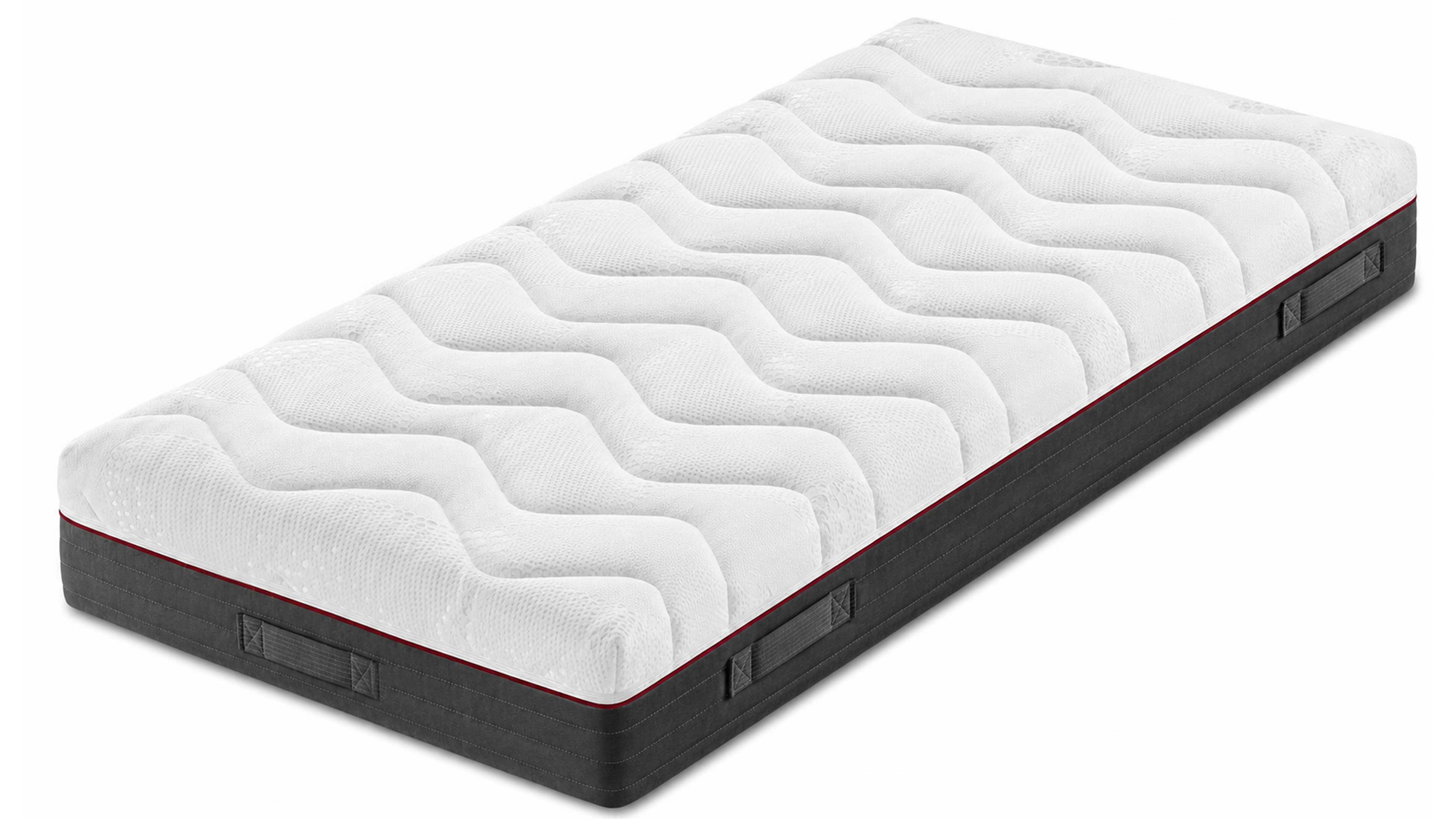 Komfortschaummatratze mit punktelastischer Oberfläche und ergonomischer Zonierung