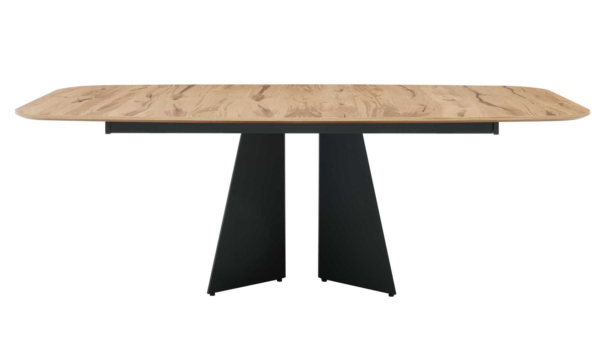 Esstisch mit Eichefurnier und Metall, 220 x 110 cm