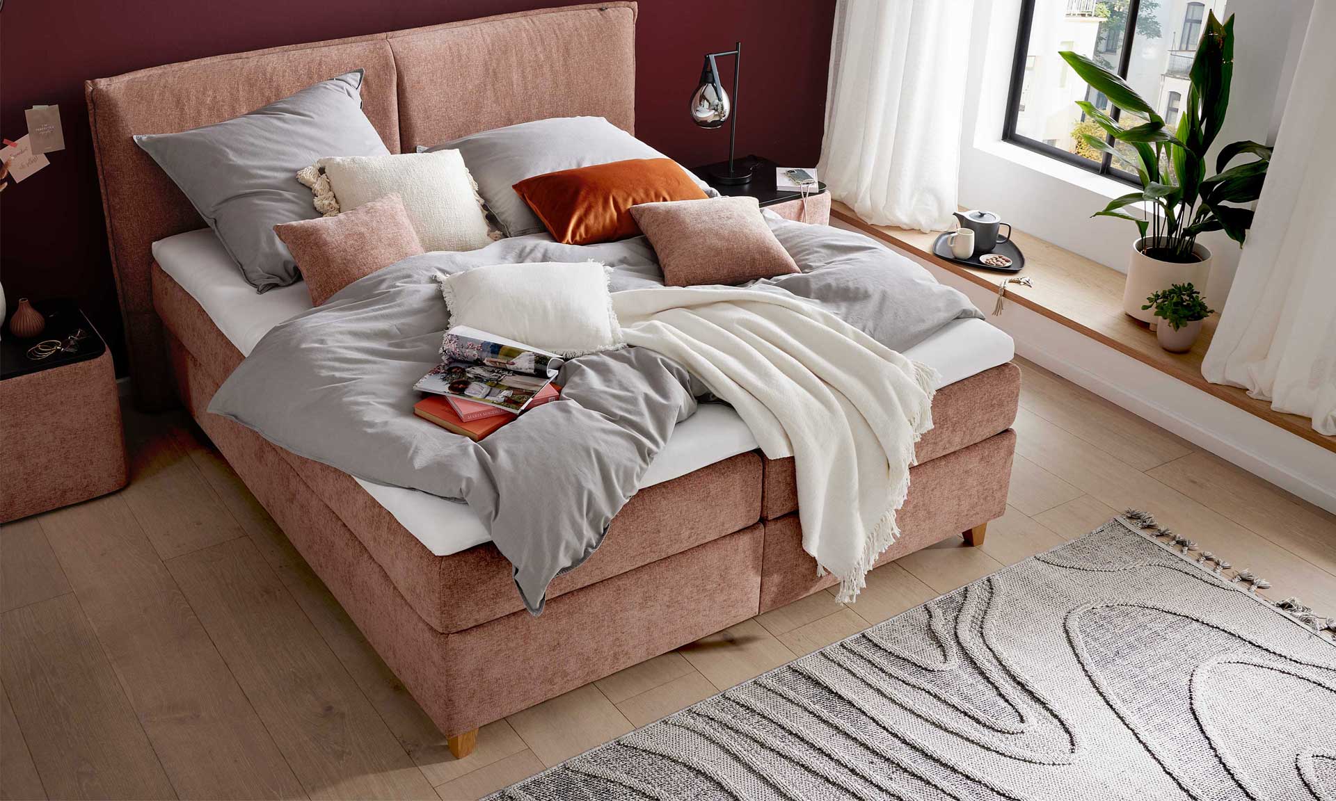 IL1420 Toni siena Boxspringbett Draufsicht