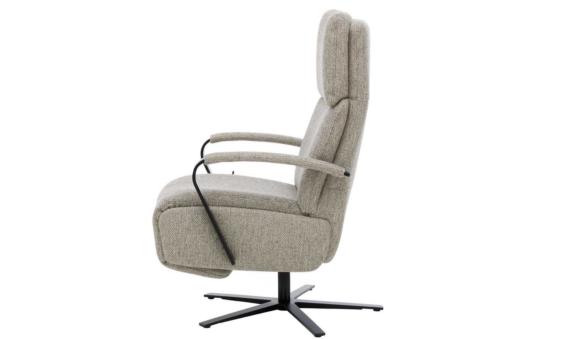 Relaxsessel in Silbergrau mit manuellen Relaxfunktionen