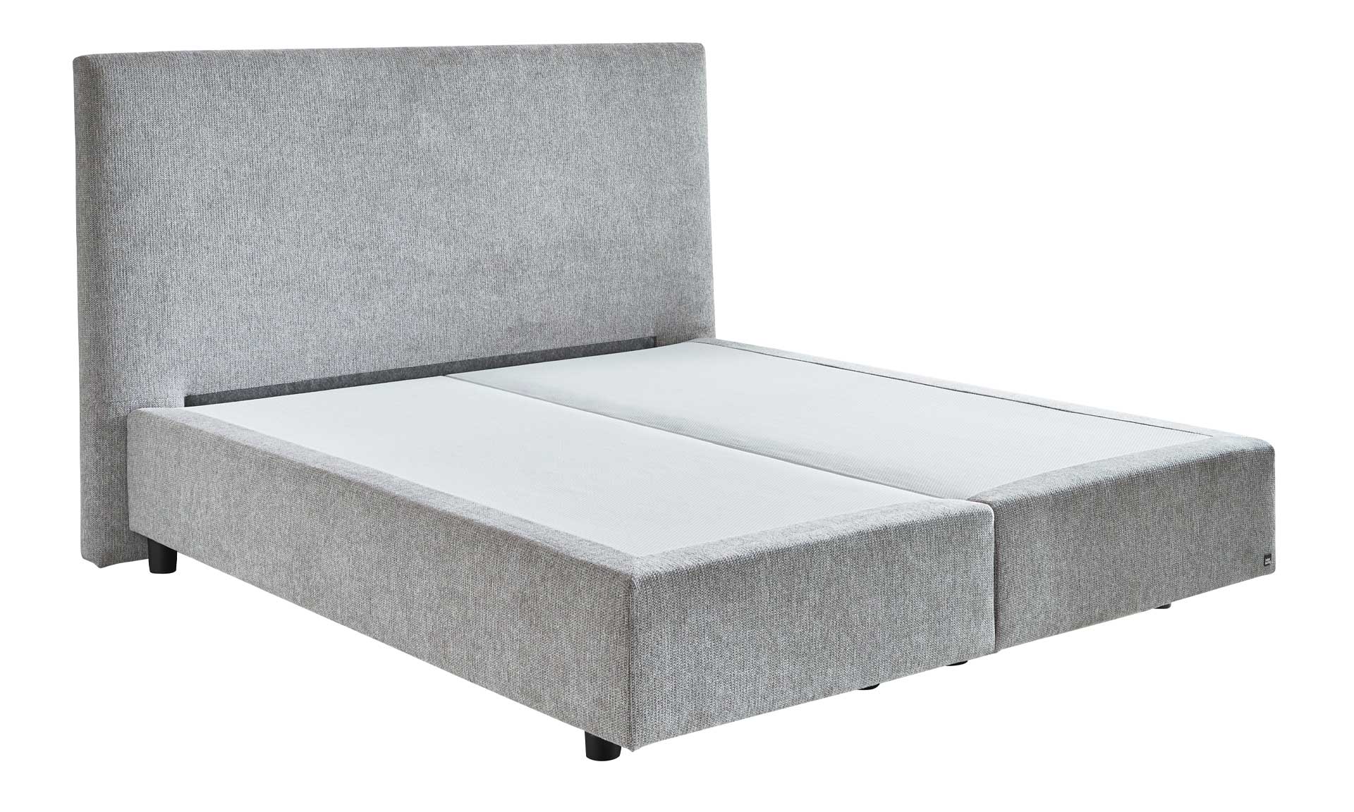 Platingraues Boxspringbett, 180 x 200 cm