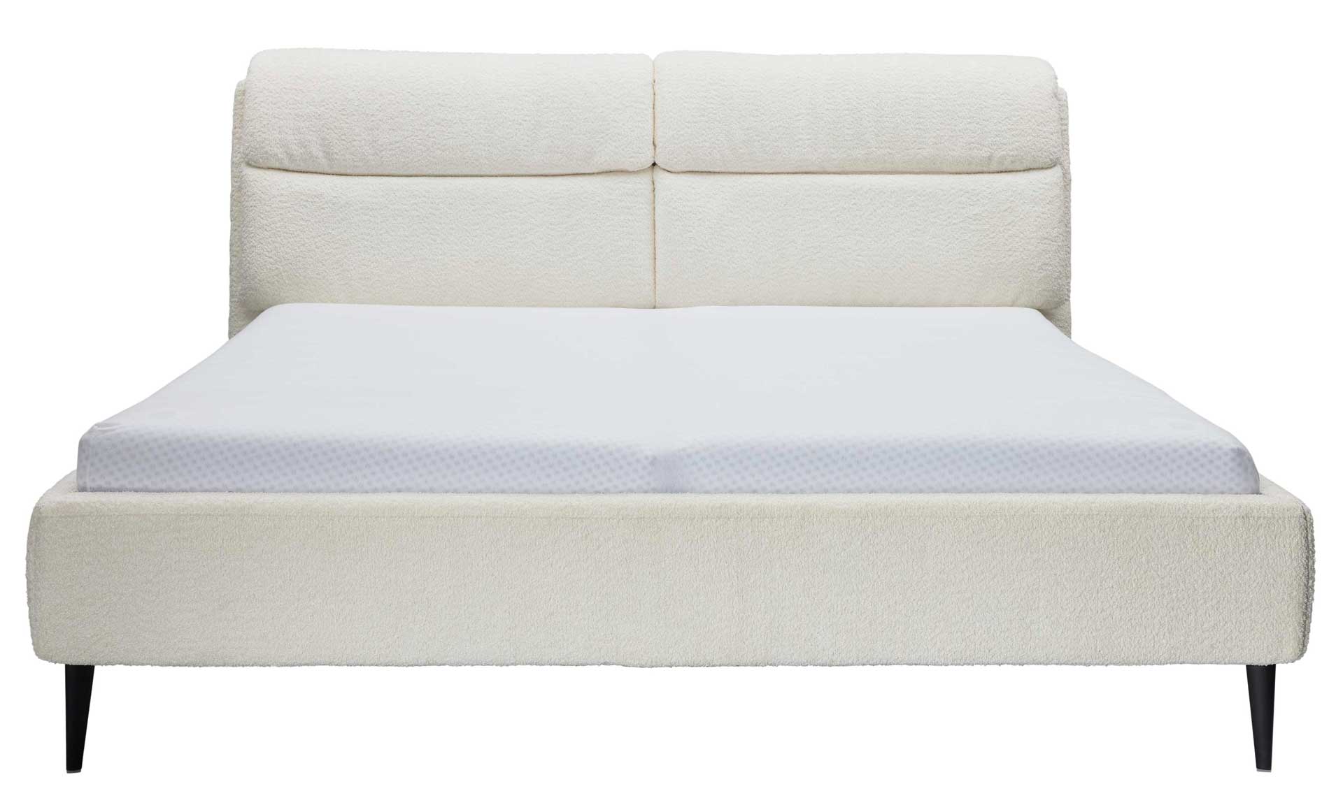 IL1416 Polsterbettgestell Chenille natur frontaler Freisteller