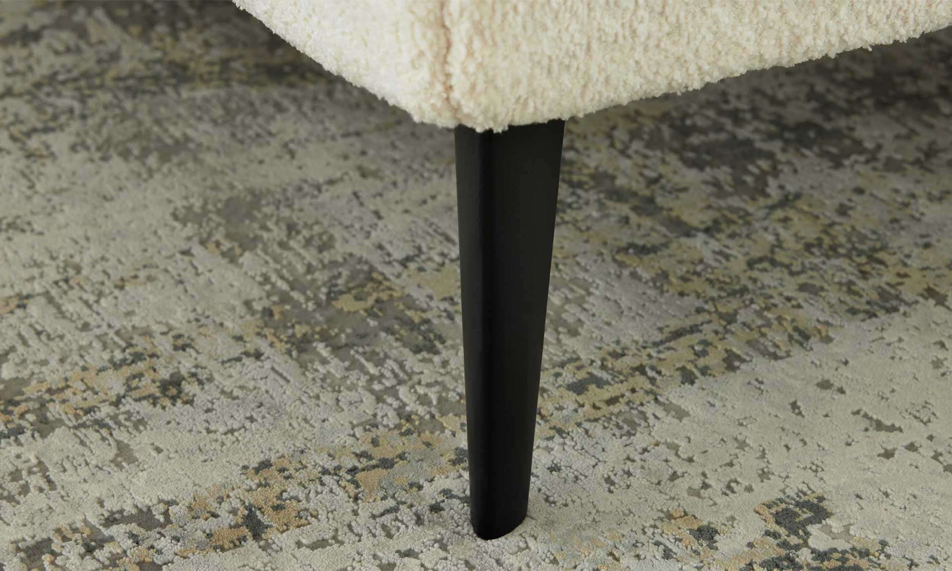 IL1416 Polsterbettgestell Chenille natur Detail Fuß