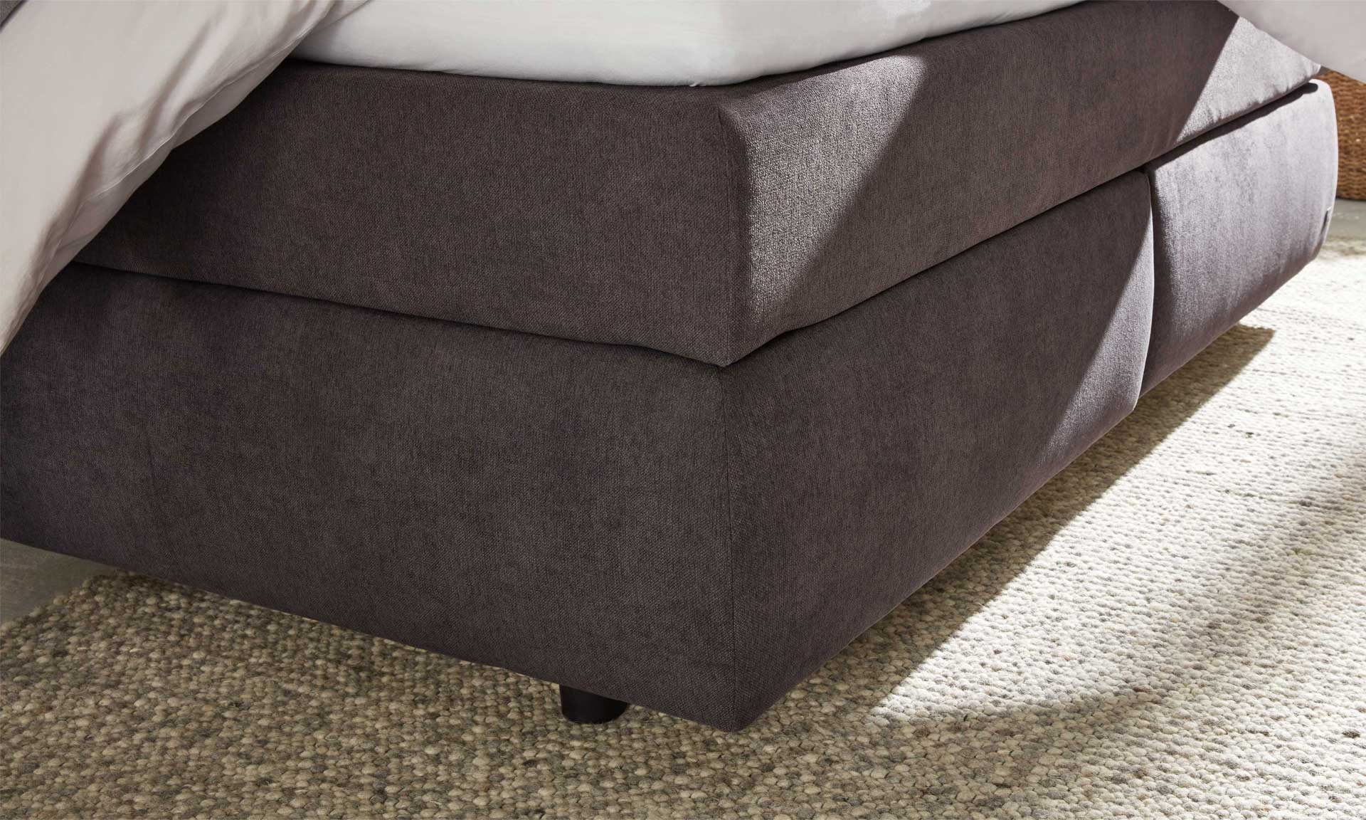 Boxspringbett in Dunkelgrau , 180 x 200 cm