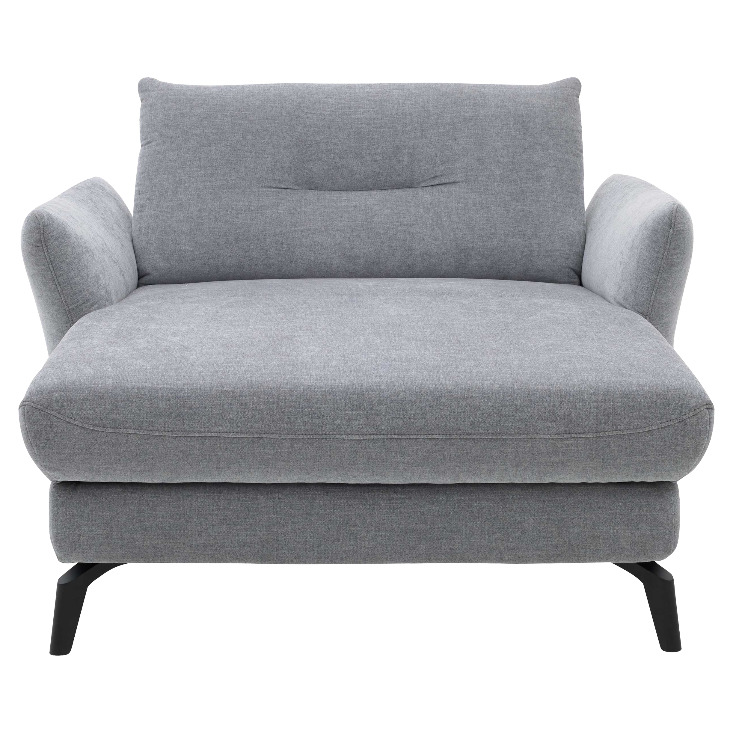 Love Seat Chaiselounge Stoff Hellgrau