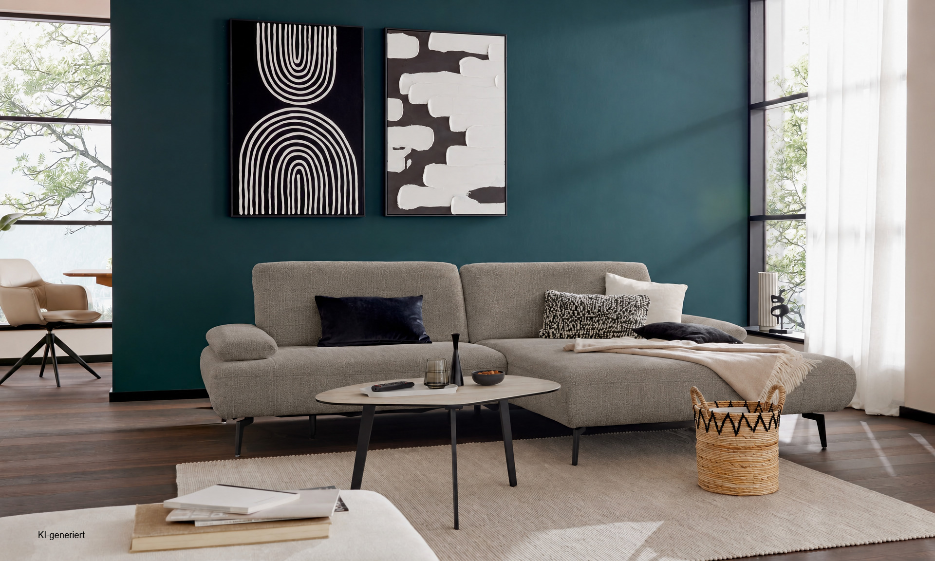 IL4306 Cyber mandel Ecksofa rechts ohne Funktionen