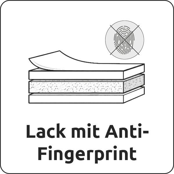 Lacklaminat mit Anti-Fingerprint