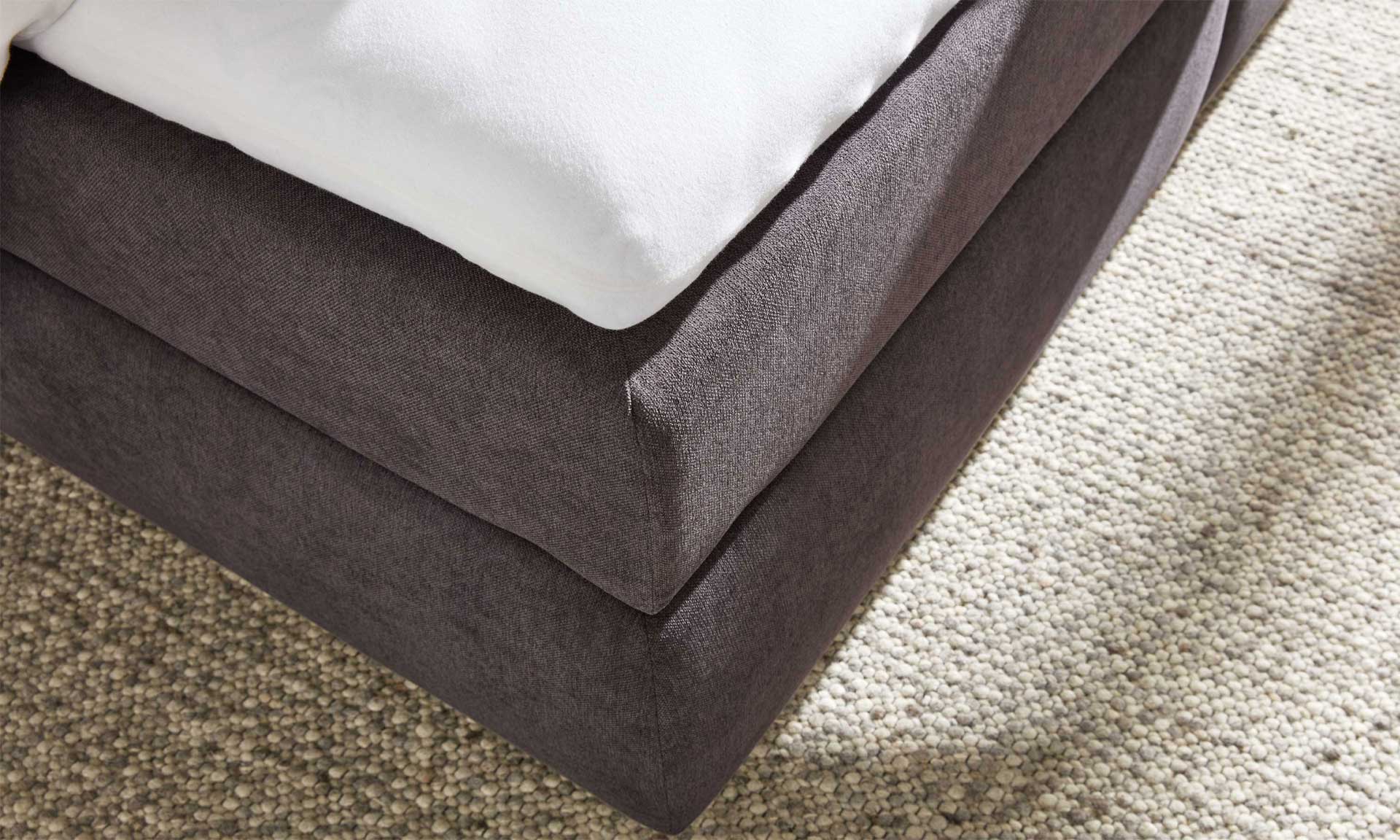 Boxspringbett in Dunkelgrau , 180 x 200 cm