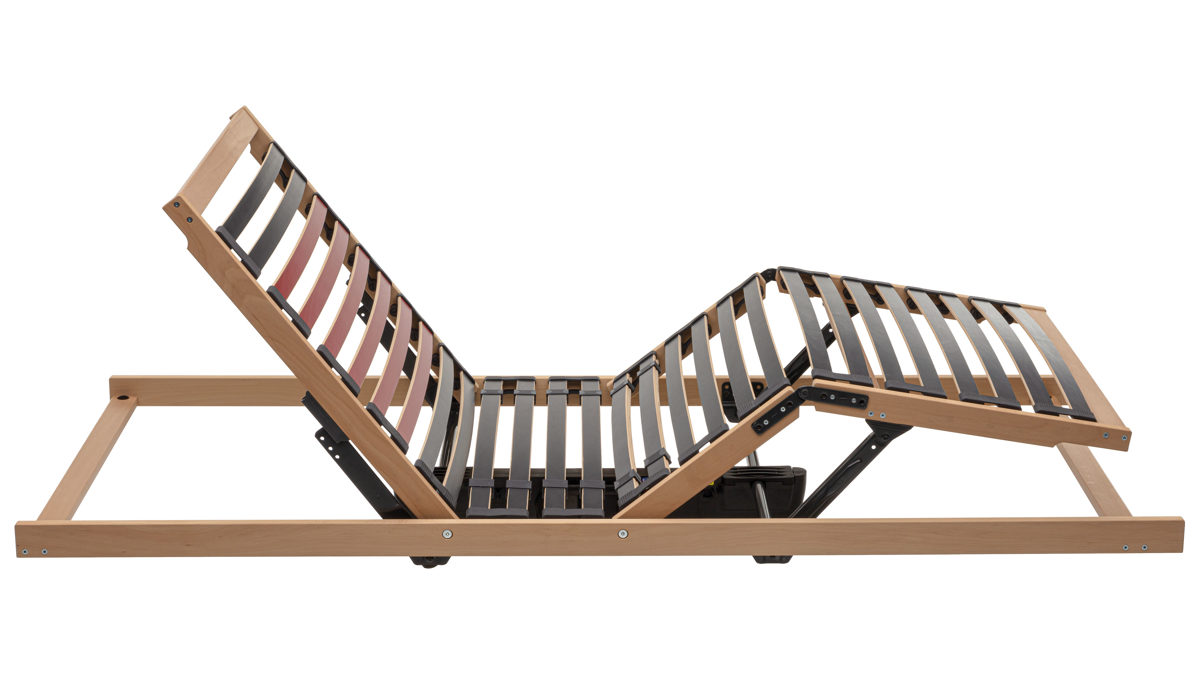 Lattenrost Interliving aus Holz in Holzfarben Interliving Lattenrost Serie1951 motorisch mit Funk-Fernbedienung – Liegefläche ca. 100 x 200 cm