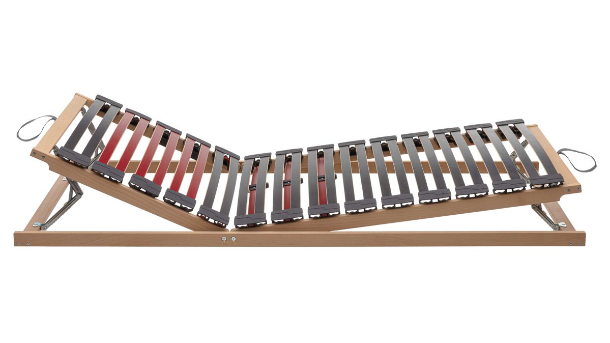 Lattenrost Interliving aus Holz in Holzfarben Interliving Lattenrost Serie 1952 mit manueller Kopf- und Fußteilverstellung manuell – Liegefläche ca. 100 x 200 cm