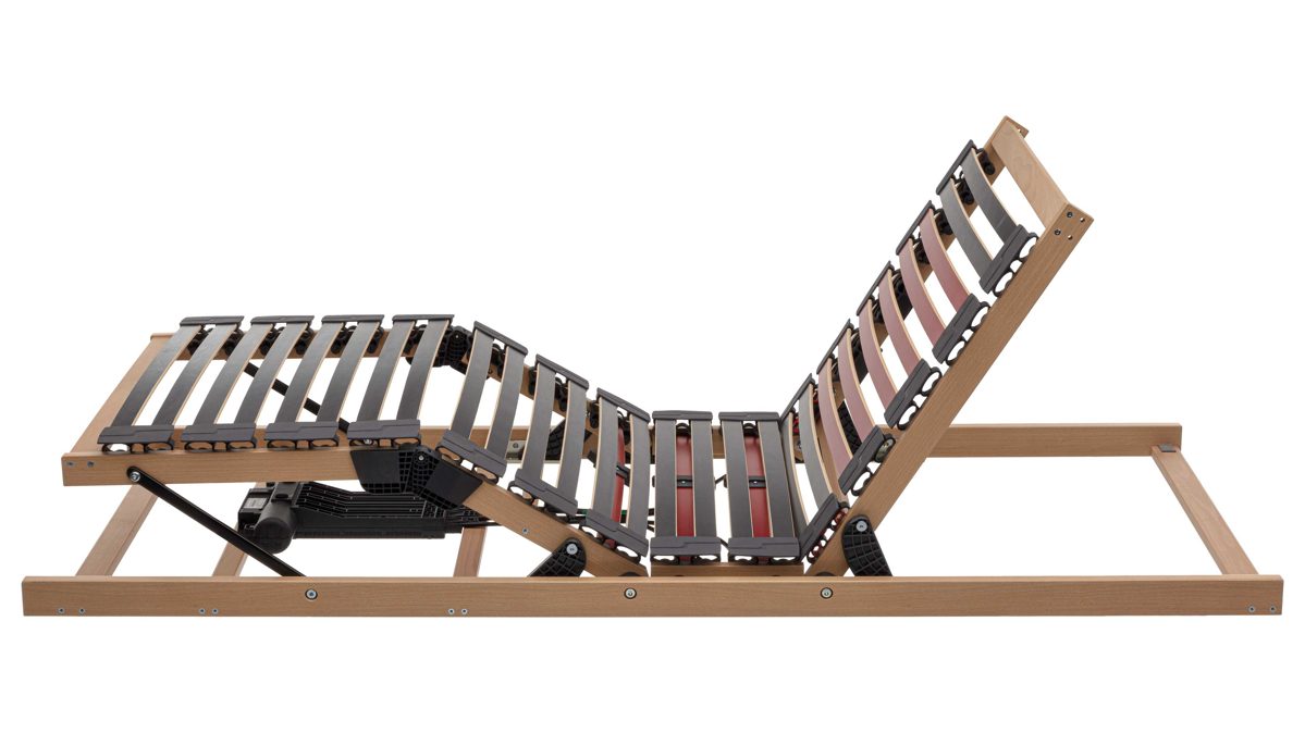 Lattenrost Interliving aus Holz in Holzfarben Interliving Lattenrost Serie 1952 - V6288 Smart zweifach motorisch mit Handschalter – Liegefläche ca. 100 x 200 cm