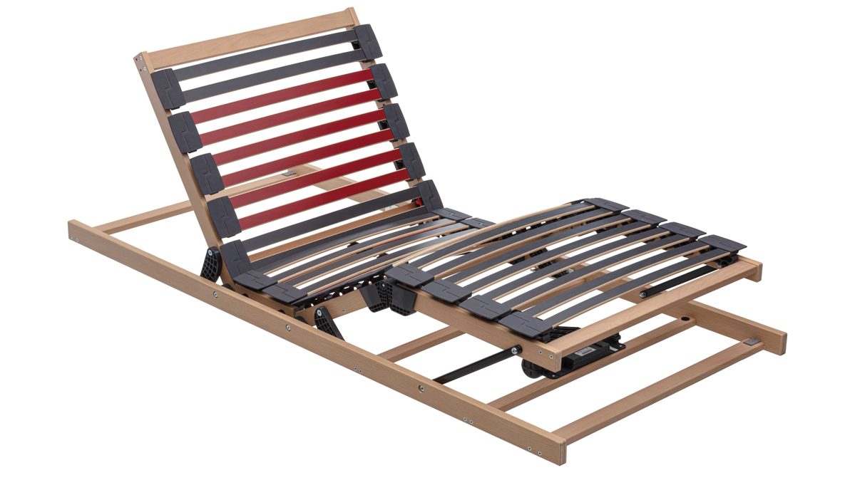 Lattenrost Interliving aus Holz in Holzfarben Interliving Lattenrost Serie 1952 - V6289 Smart zweifach motorisch mit Funk-Fernbedienung – Liegefläche ca. 90 x 200 cm
