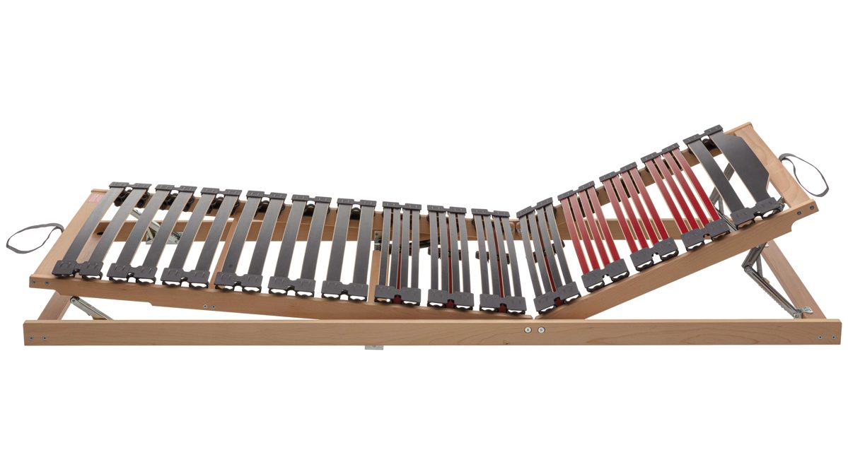 Lattenrost Interliving aus Holz in Holzfarben Interliving Lattenrost Serie 1953 - V6355 mit Hebehilfe & manuell verstellbar – Liegefläche ca. 100 x 200 cm