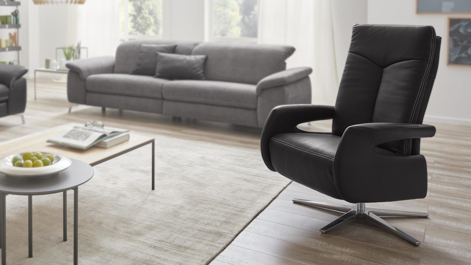 Relaxsessel 3c candy | il aus Leder in Braun Interliving Sessel Serie 4510 – Relaxsessel espressofarbenes Leder Mercury & Sternfuß