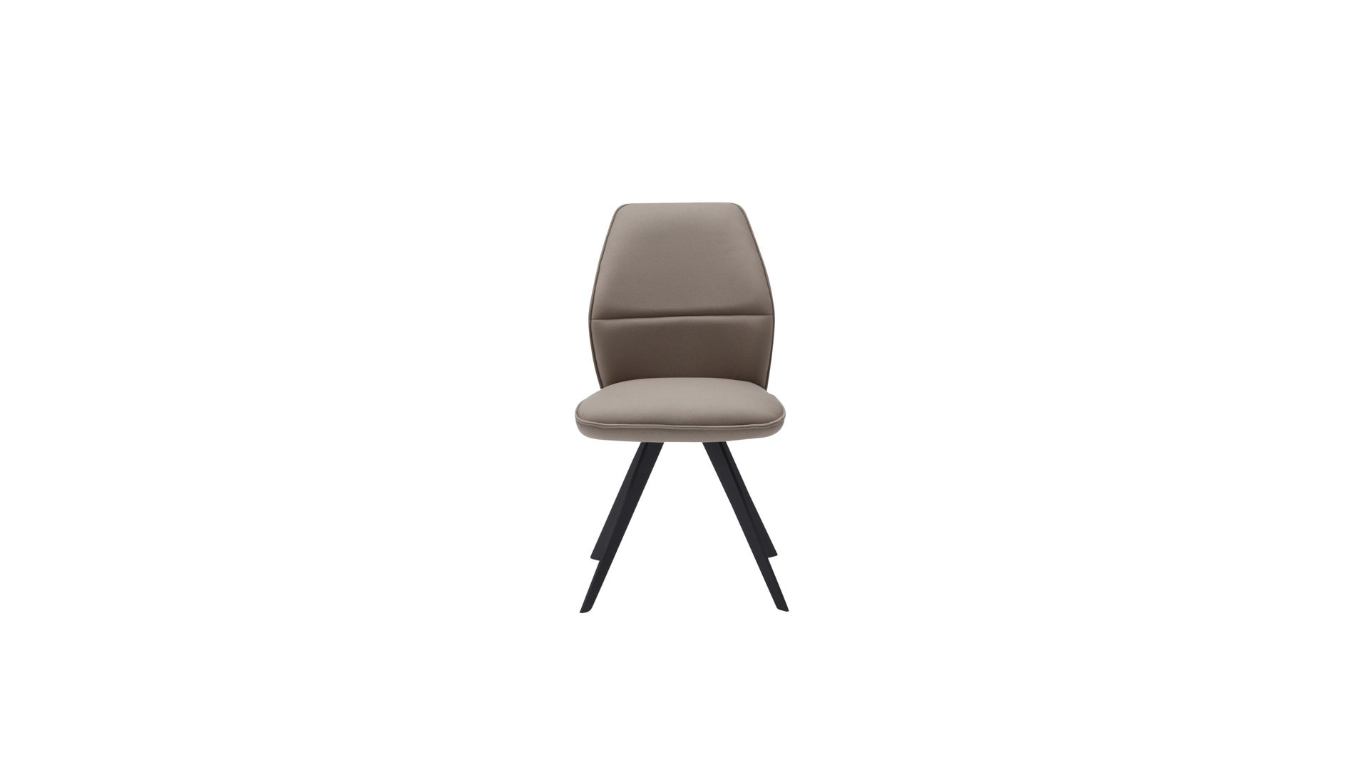 Polsterstuhl Niehoff sitzmÖbel il aus Stoff in Beige Interliving Esszimmer Serie 5102 – Schalenstuhl sandfarbene Mikrofaser Atlantis 914 & Eisenfüße