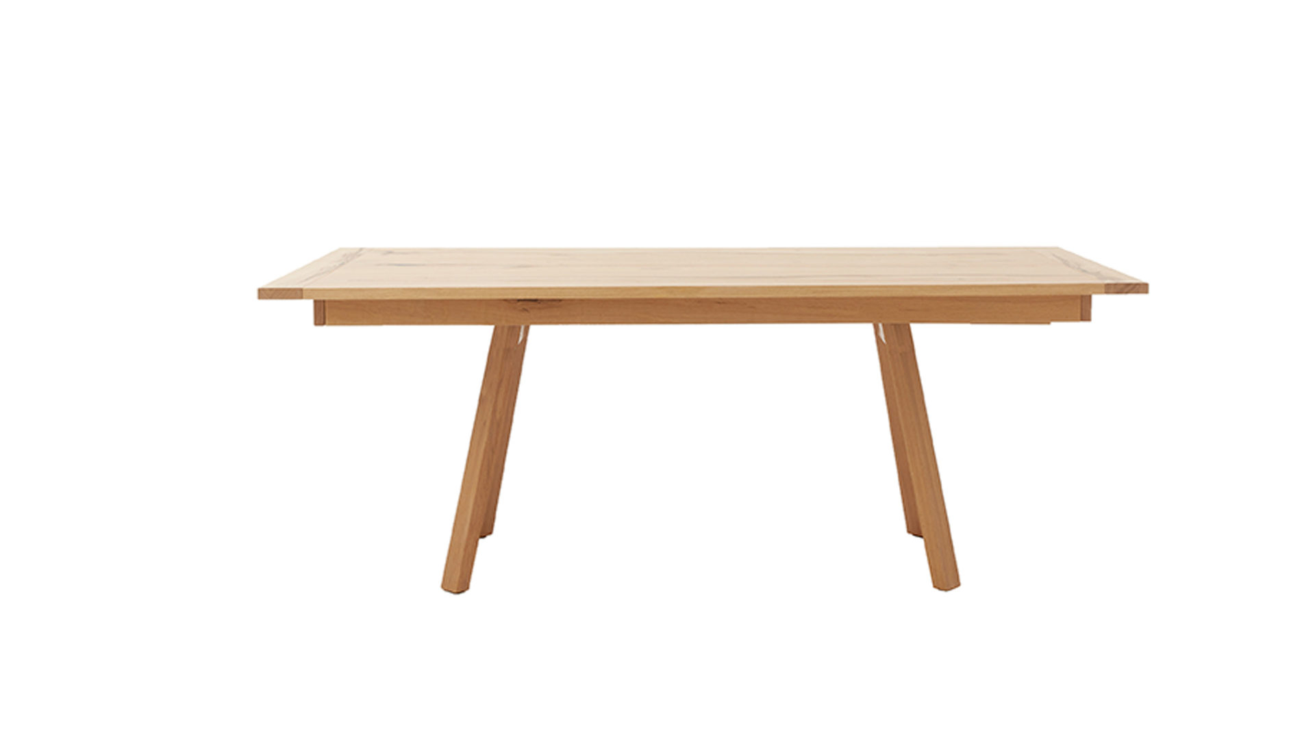 Esstisch Voglauer | il aus Holz in Holzfarben Interliving Wohnzimmer Serie 2004 – Esstisch Wildeiche rustiko schwarz – ca. 200 x 100 cm