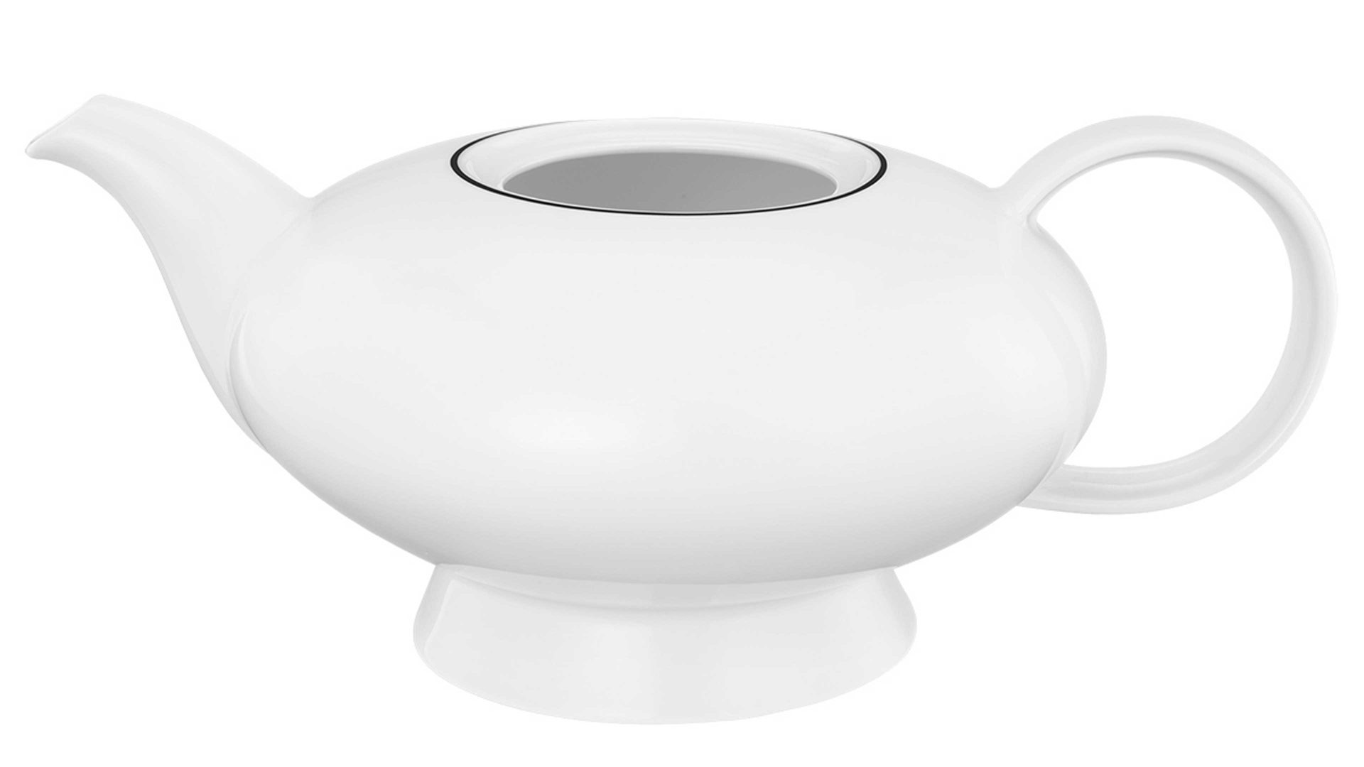 Teekanne Interliving BEST BUDDYS! aus Porzellan in Weiß Interliving BEST BUDDYS! Lido – Teekanne weißes Porzellan – Fassungsvermögen ca. 1250 ml