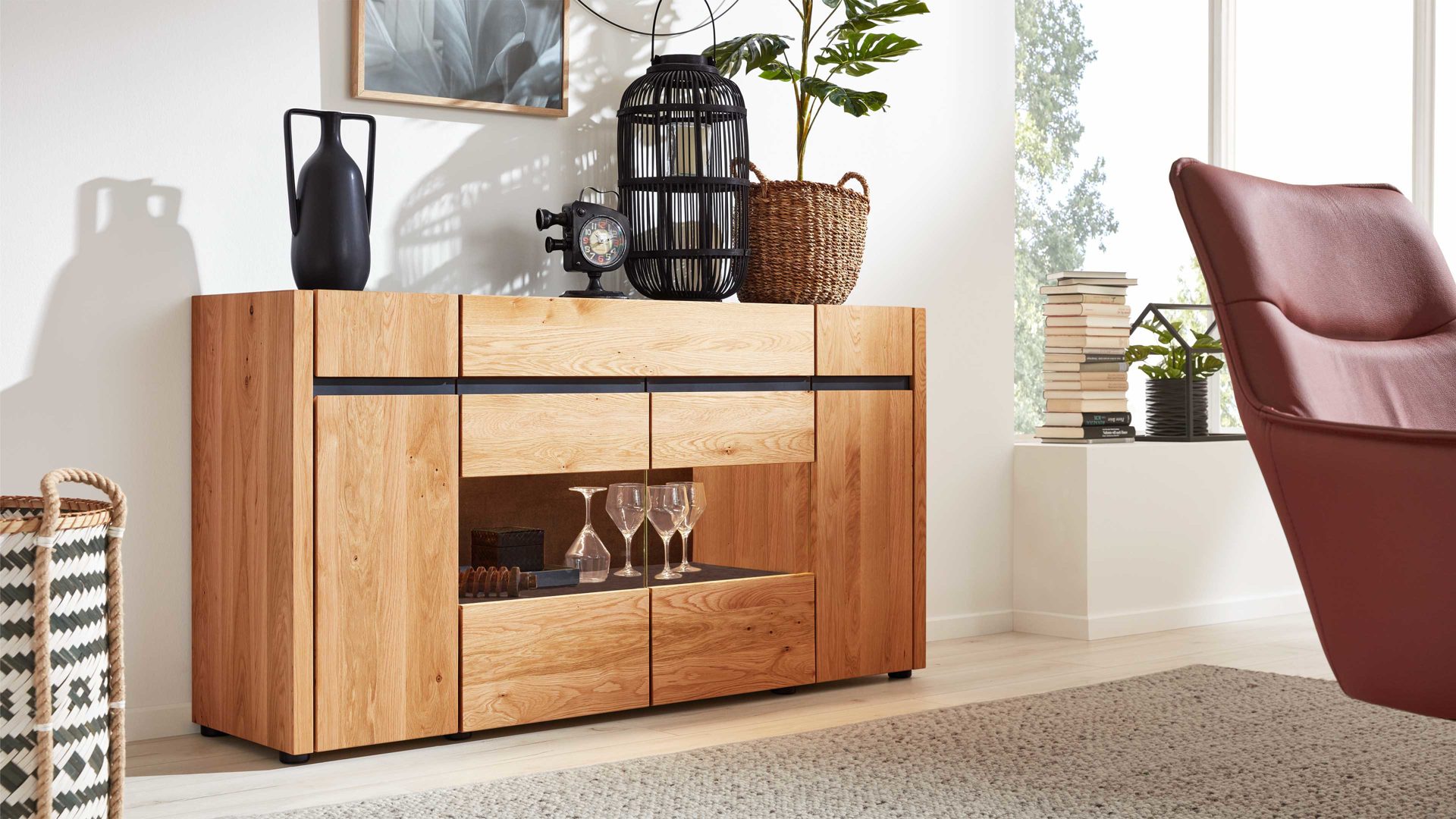 interliving esszimmer serie 5603 – sideboard 3714, wildeiche